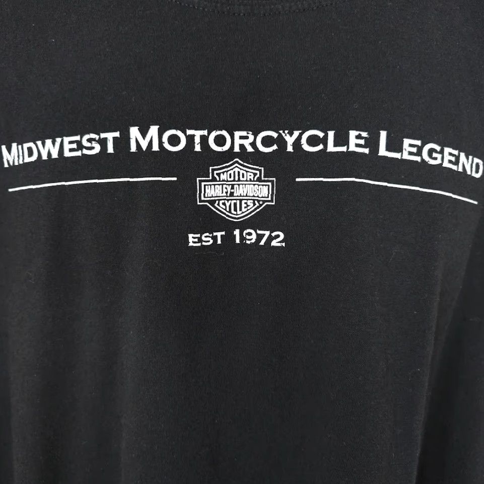Harley Davidson Harley-Davidson T Shirt Mens 3XL Black Mason City Iowa Midwest Motorcycle Size US XXL / EU 58 / 5 - 3 Thumbnail