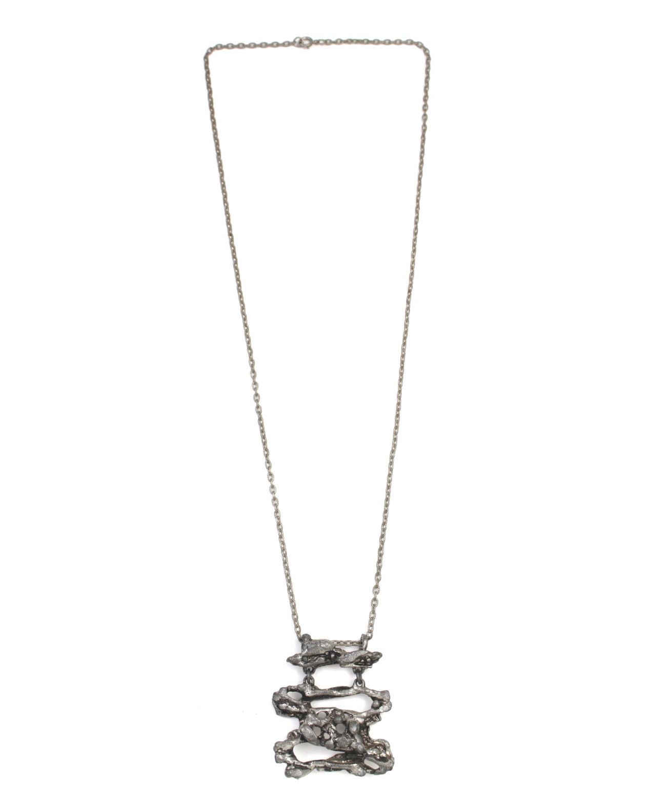 Vintage 1970S TAPANI VANHATALO SILVER-PLATED SCULPTURAL NECKLACE Size ONE SIZE - 4 Thumbnail