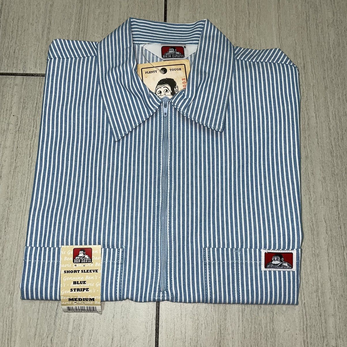 Ben Davis Ben Davis Baby Blue Pin Stripe Quart Zip Size US M / EU 48-50 / 2 - 1 Thumbnail