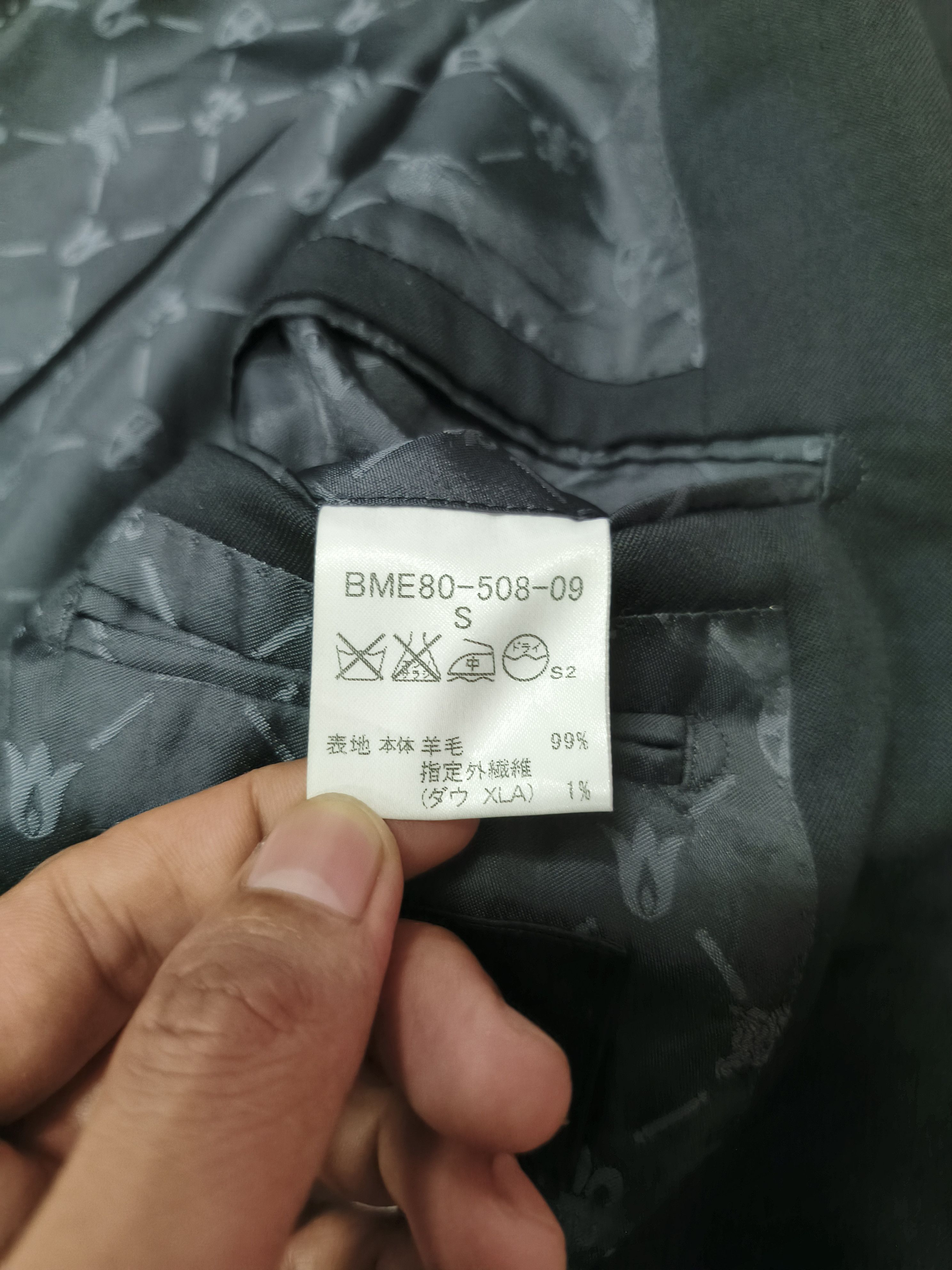 Burberry BURBERRY BLACK LABEL SUPER 100'S BLACK BLAZER JACKET Size 38R - 9 Thumbnail