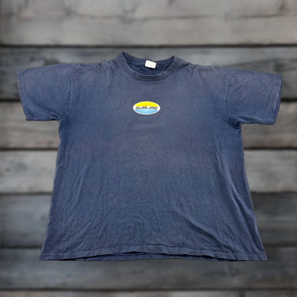Vintage VINTAGE Sublime Shirt Mens XL Blue Single Stitch Band Tee Grunge Sun Faded 90s Size US XL / EU 56 / 4 - 1 Thumbnail