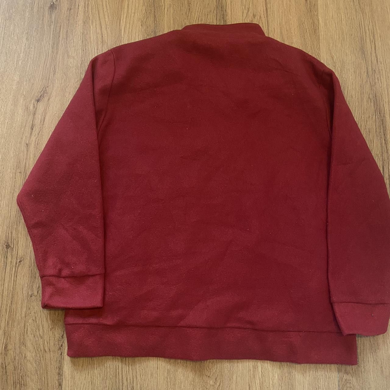 Other Burgundy and white floral embroidered zip u Size US L / EU 52-54 / 3 - 2 Thumbnail