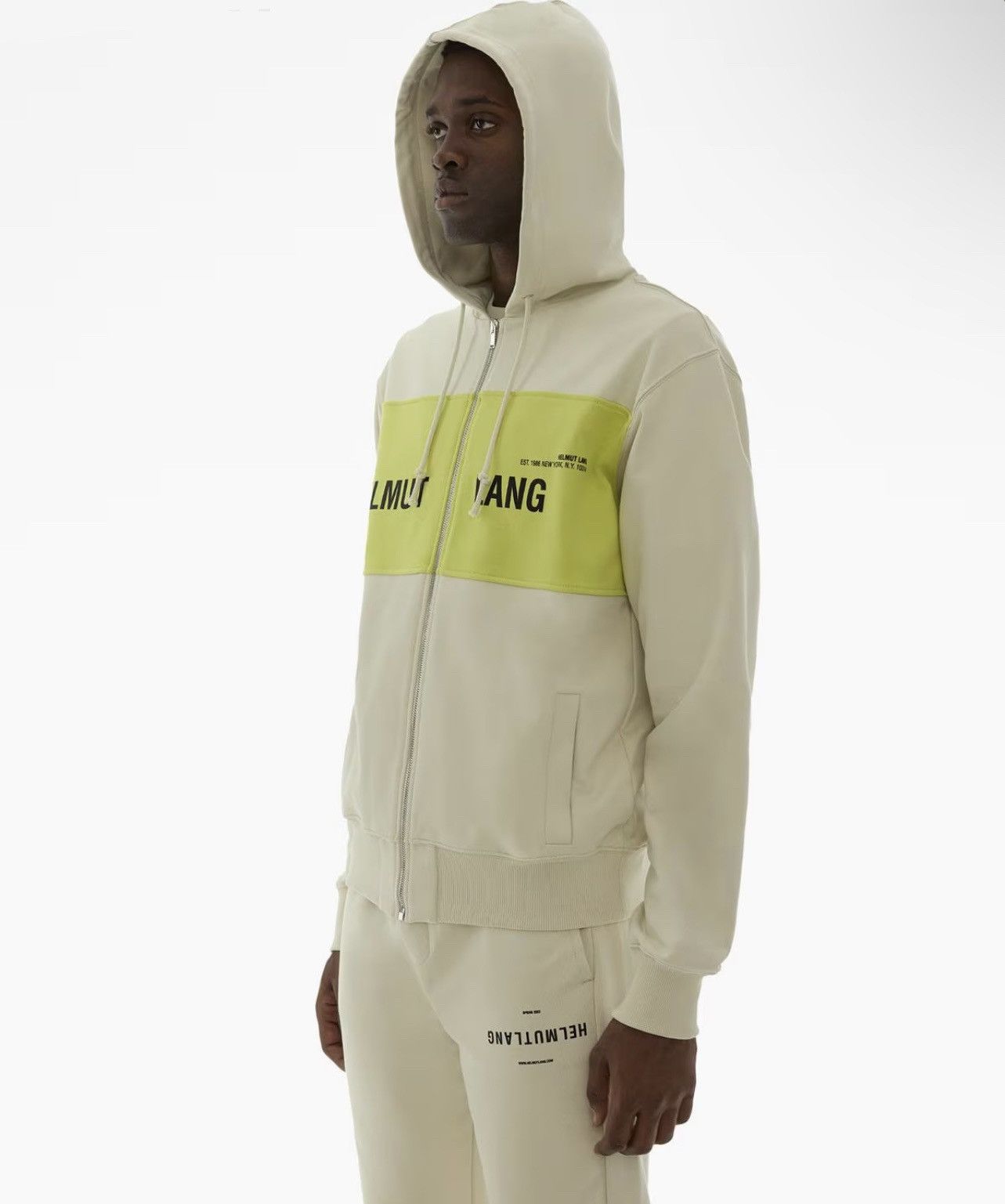 Helmut Lang BLOCKED LOGO FULL-ZIP HOODIE Size US XL / EU 56 / 4 - 3 Thumbnail