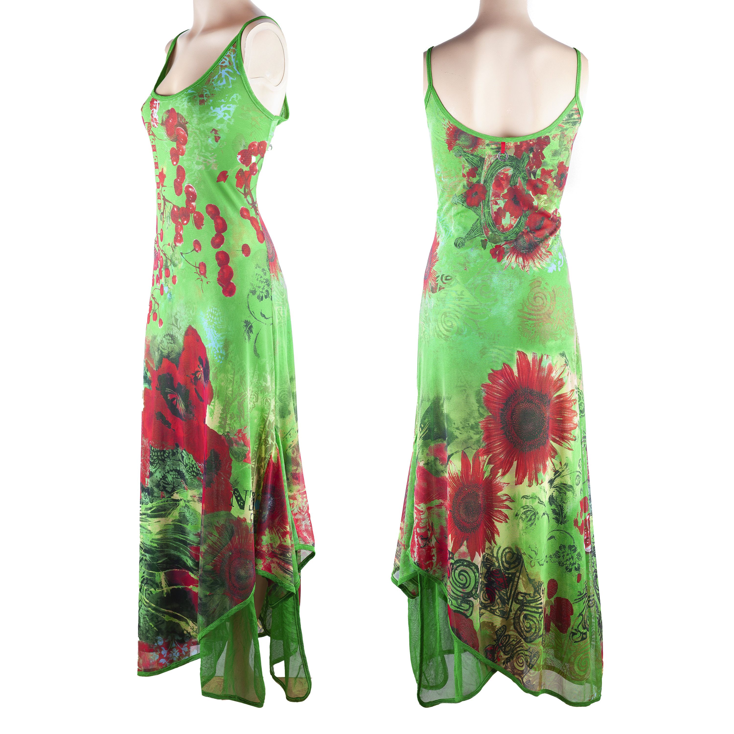 Other Save The Queen Green Floral Vintage Maxi Dress (XL) Size S / US 4 / IT 40 - 1 Thumbnail