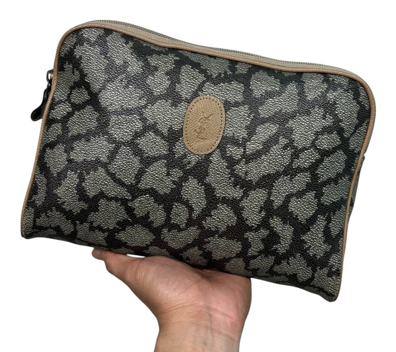 Yves Saint Laurent Vintage YSL Giraffe Print Clutch Bag Pouch 80s 90s Authentic Size ONE SIZE - 1 Thumbnail