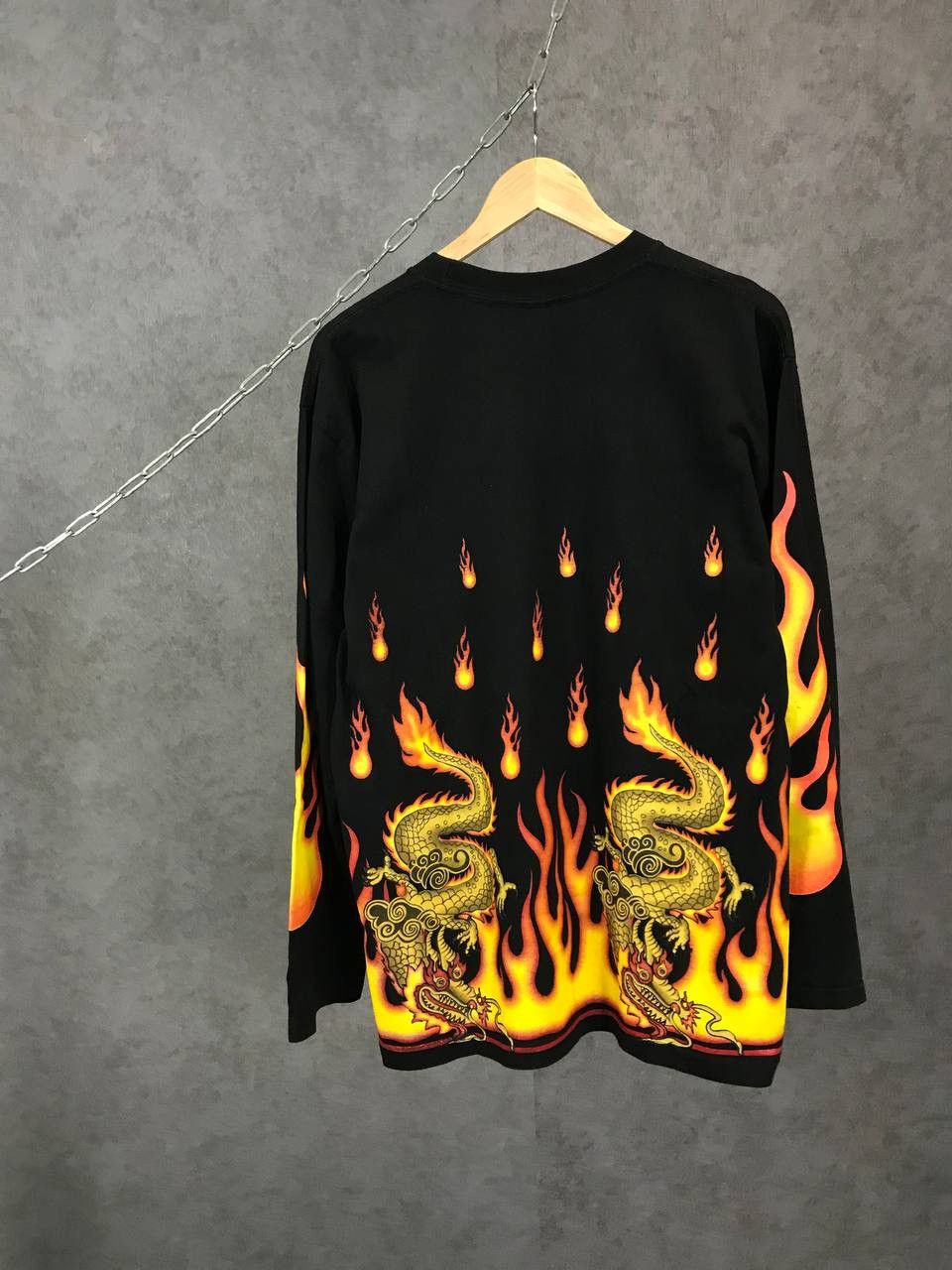 Japanese Brand × Vintage Japanese dragon fire overprinted sweatshirt Size US XL / EU 56 / 4 - 2 Thumbnail
