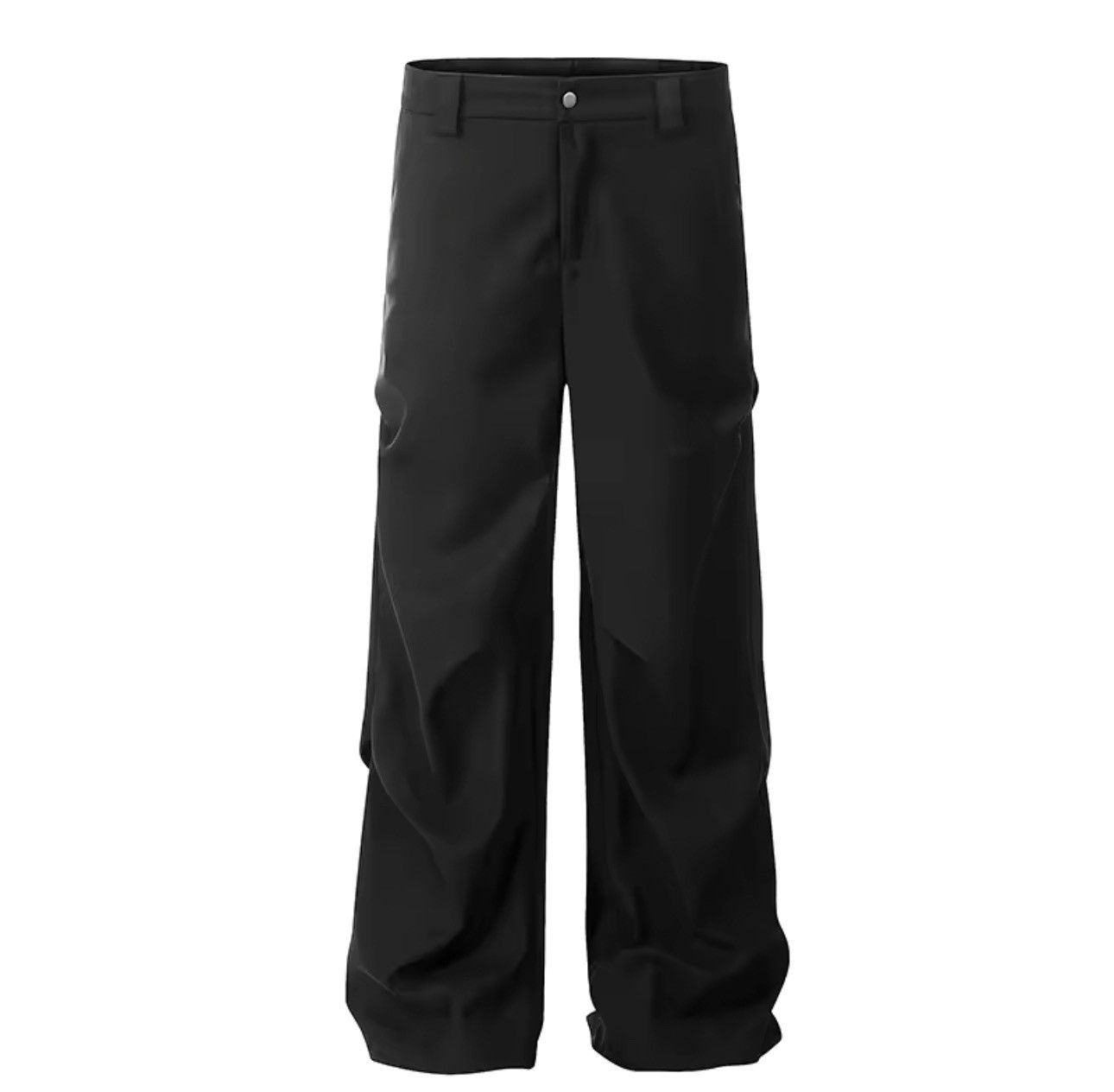 Other Streetwear Loose Baggy Pleated Straight Solid Pants Size US 32 / EU 48 - 5 Thumbnail
