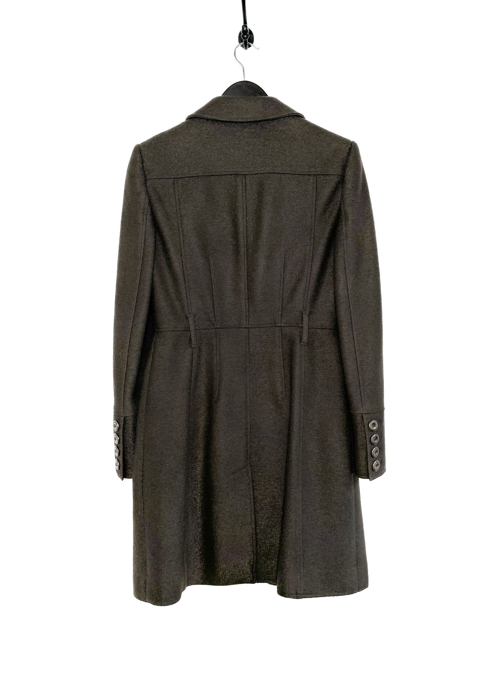 Burberry Burberry London Green Sunningford Wool Military Officer Coat Size S / US 4 / IT 40 - 4 Thumbnail