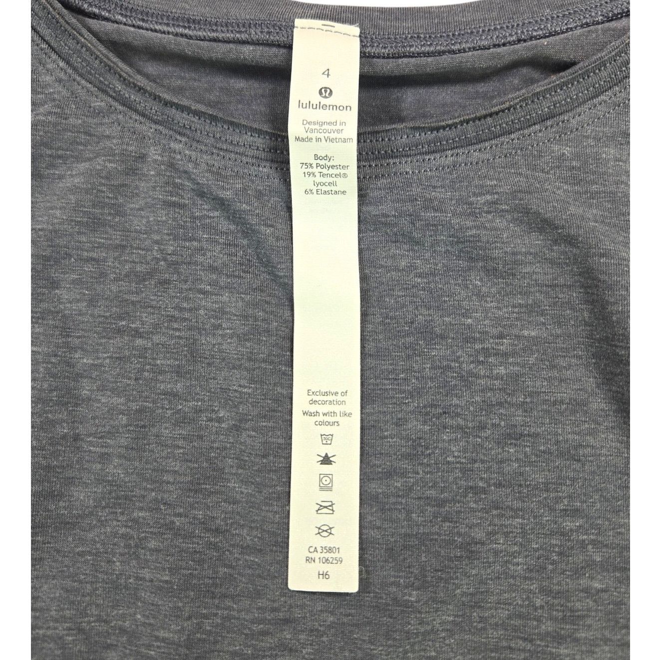 Lululemon Lululemon | Grey Assymetrical Hem Long Sleeve Shirt | Size 4 Size S / US 4 / IT 40 - 3 Thumbnail