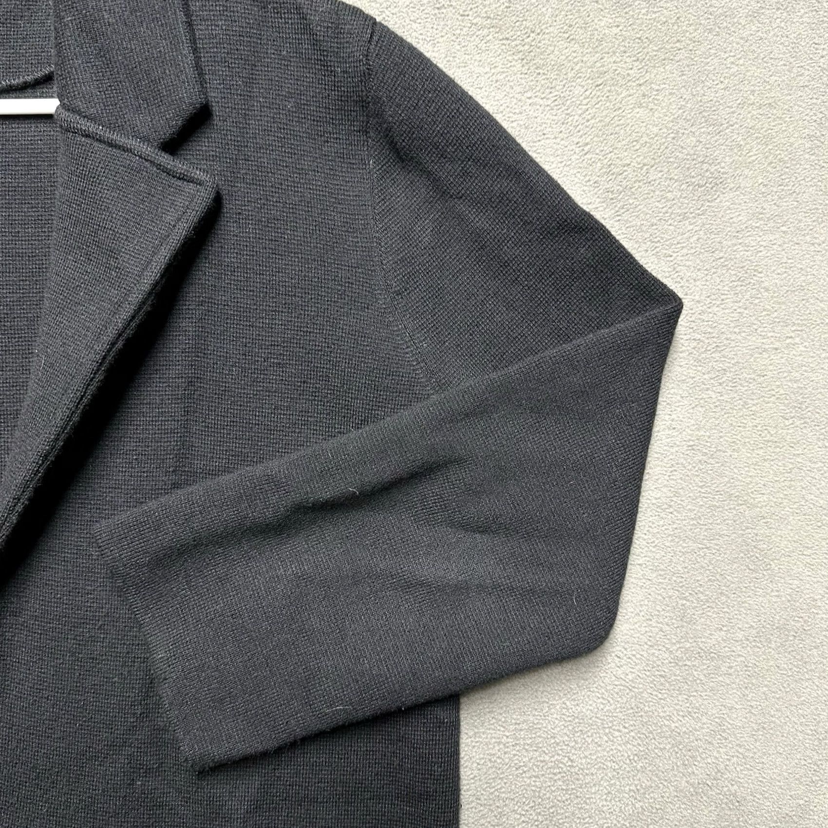J.Crew J.CREW Black Merino Wool Cotton Blend Blazer Cardigan Women XS Open Pockets GUC Size XS / US 0-2 / IT 36-38 - 6 Thumbnail