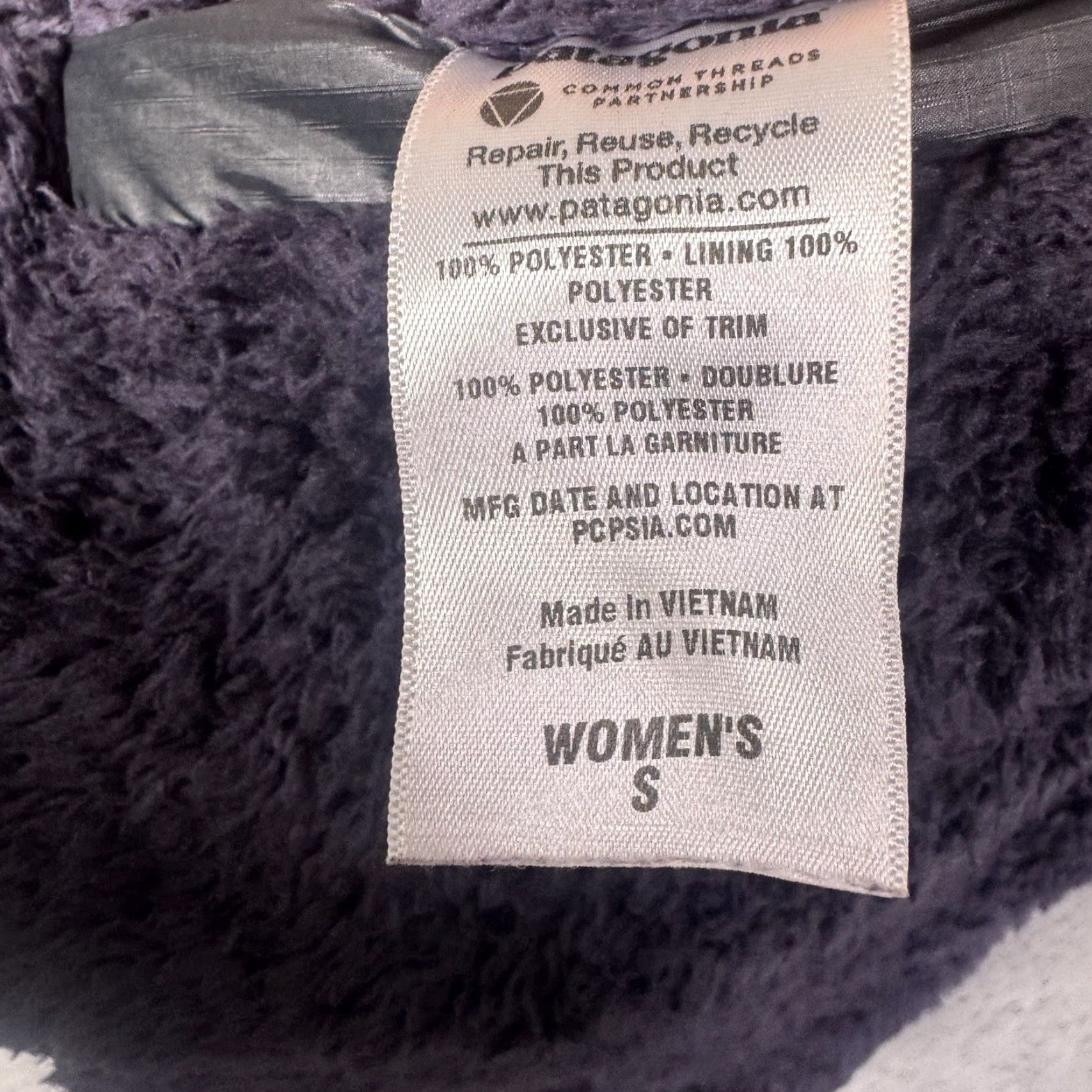 Patagonia Patagonia Vest Womens S Los Gatos Full Zip Sherpa Reversible Purple Gorp 25205 Size S / US 4 / IT 40 - 6 Thumbnail