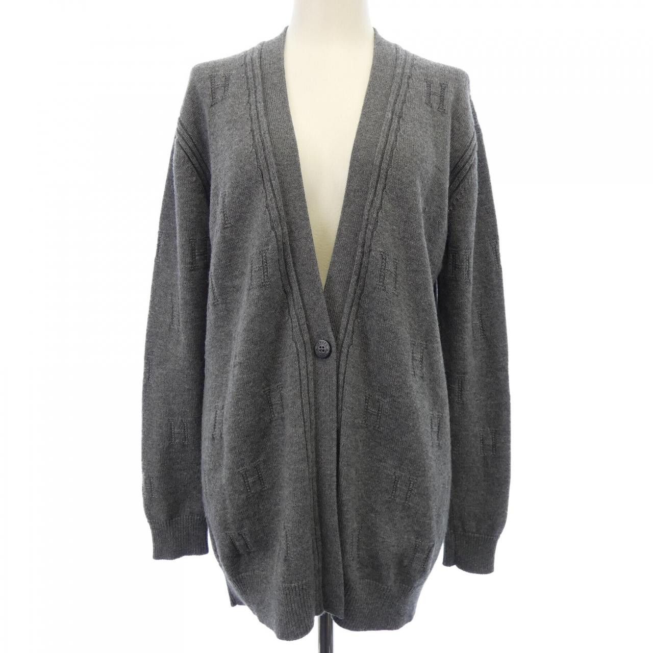 Hermes Hermes Hermes Knit Cardigan Textile Tops DUTY FREE for USA Size ONE SIZE - 1 Thumbnail