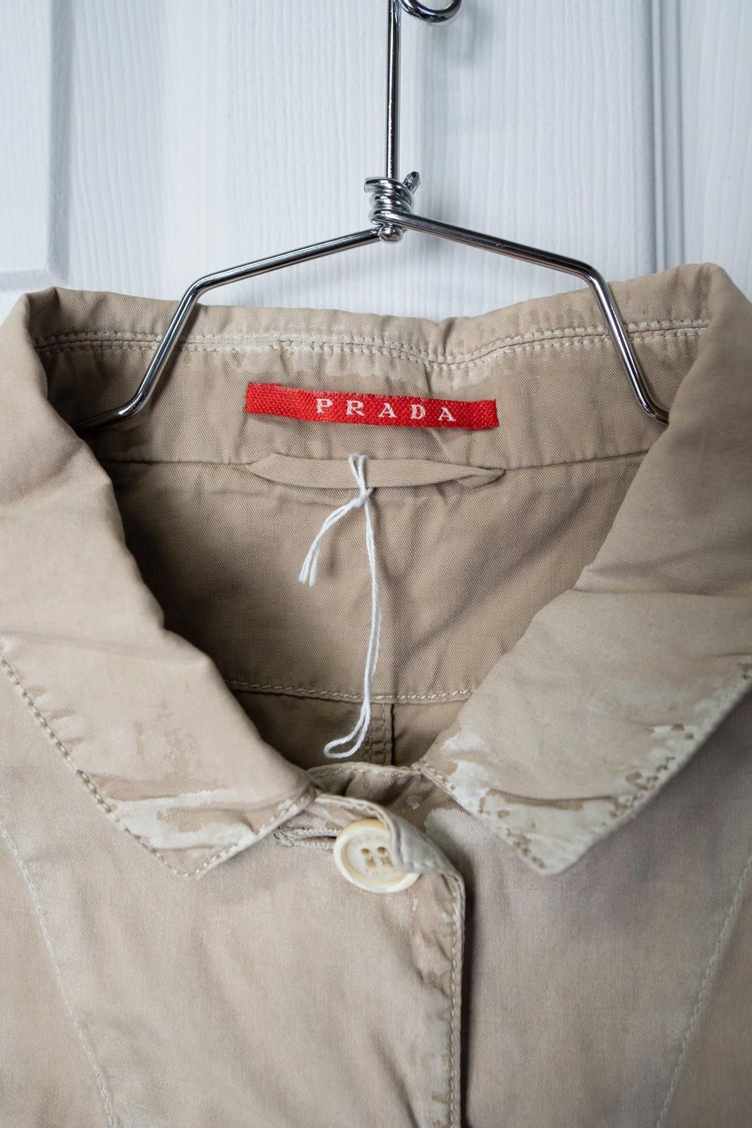 Prada 90's Prada Linea Rosa Utilitarian Button Tan Khaki Jacket Size M / US 6-8 / IT 42-44 - 8 Thumbnail