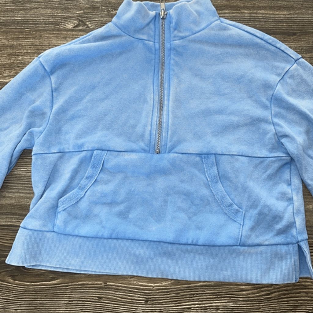 Target Basics Girls' Washed Fleece Quarter Zip Pullover Sweatshirt - art c Size S / US 4 / IT 40 - 1 Thumbnail