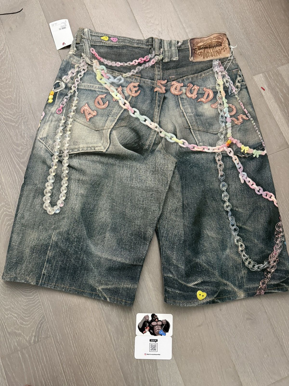 Acne Studios Acne Studios Keychain Print Baggy Fit shorts - 1981M Size US 32 / EU 48 - 3 Thumbnail