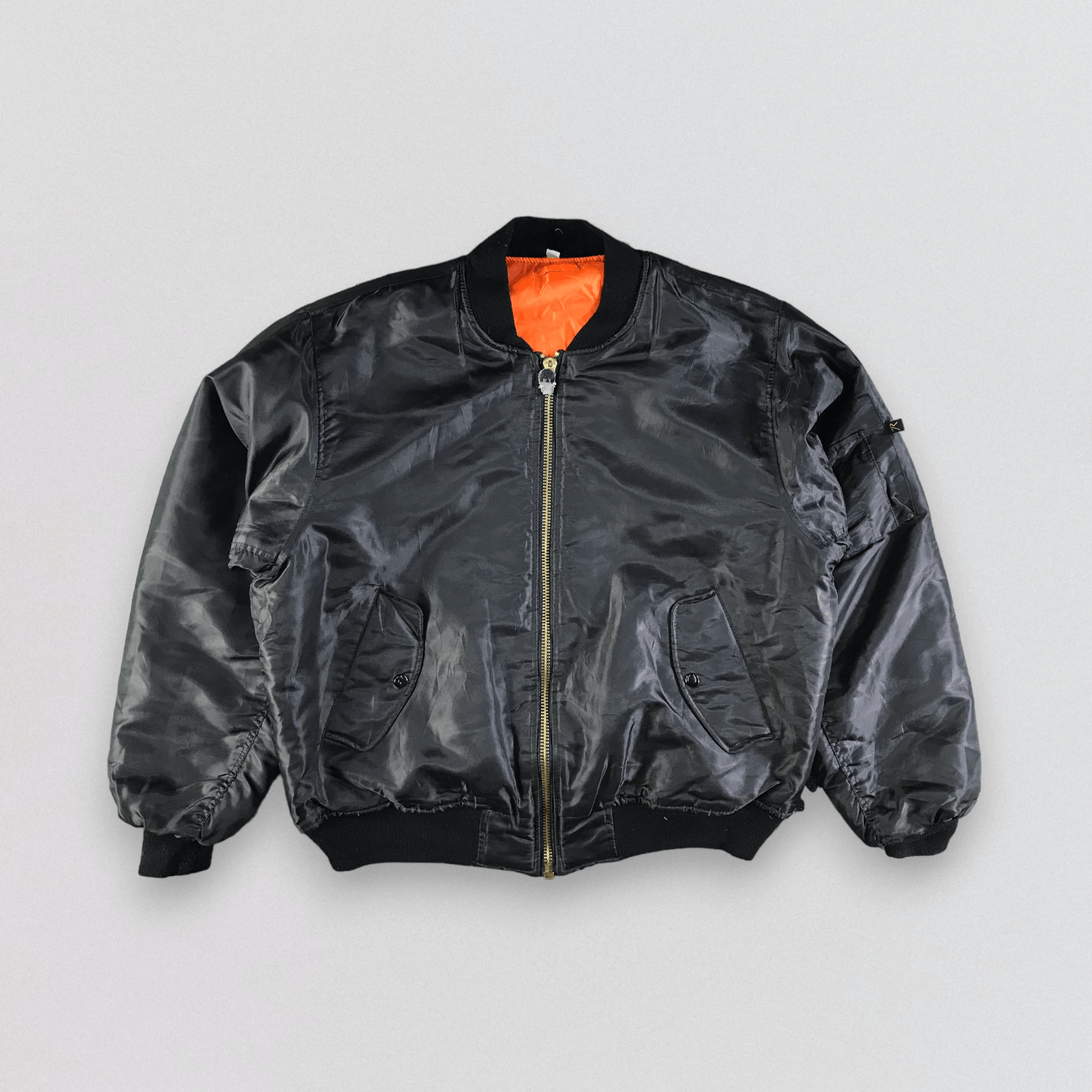 image of Bomber Jacket x Rothco Vintage Rothco Bomber Ma-1 Jacket in Black, Men's (Size XL)