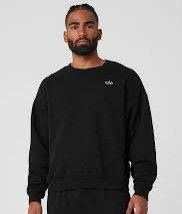 Alo Yoga Alo CrewNeck Pullover Unisex Size M Black With Tags Size M / US 6-8 / IT 42-44 - 2 Thumbnail