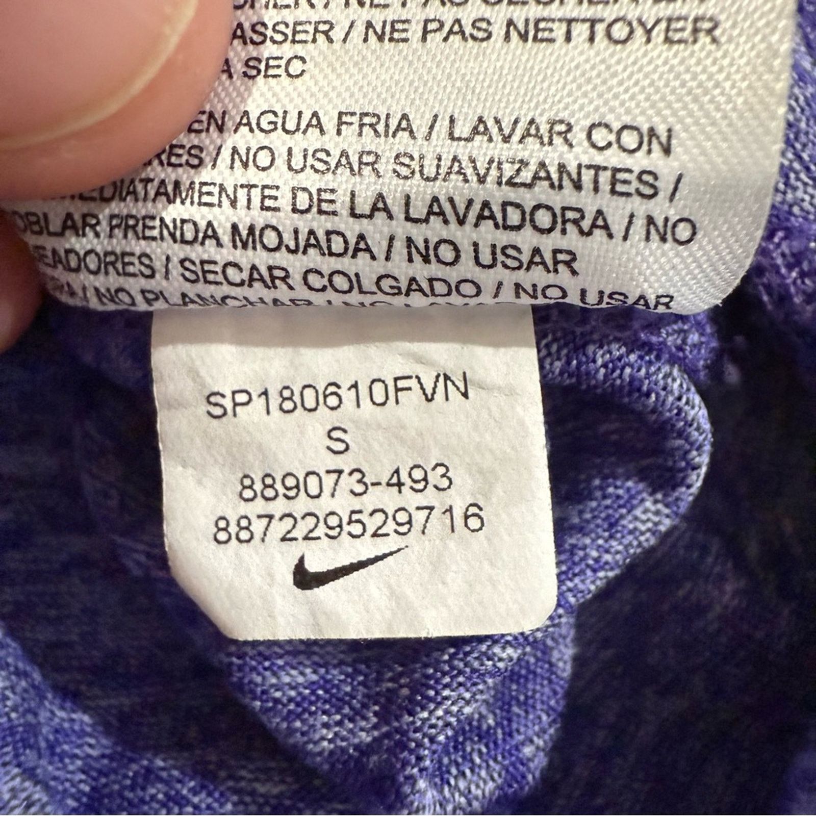 Nike Nike Dri-Fit Racerback Athletic Tank Top Womens Small Purple Size S / US 4 / IT 40 - 5 Thumbnail