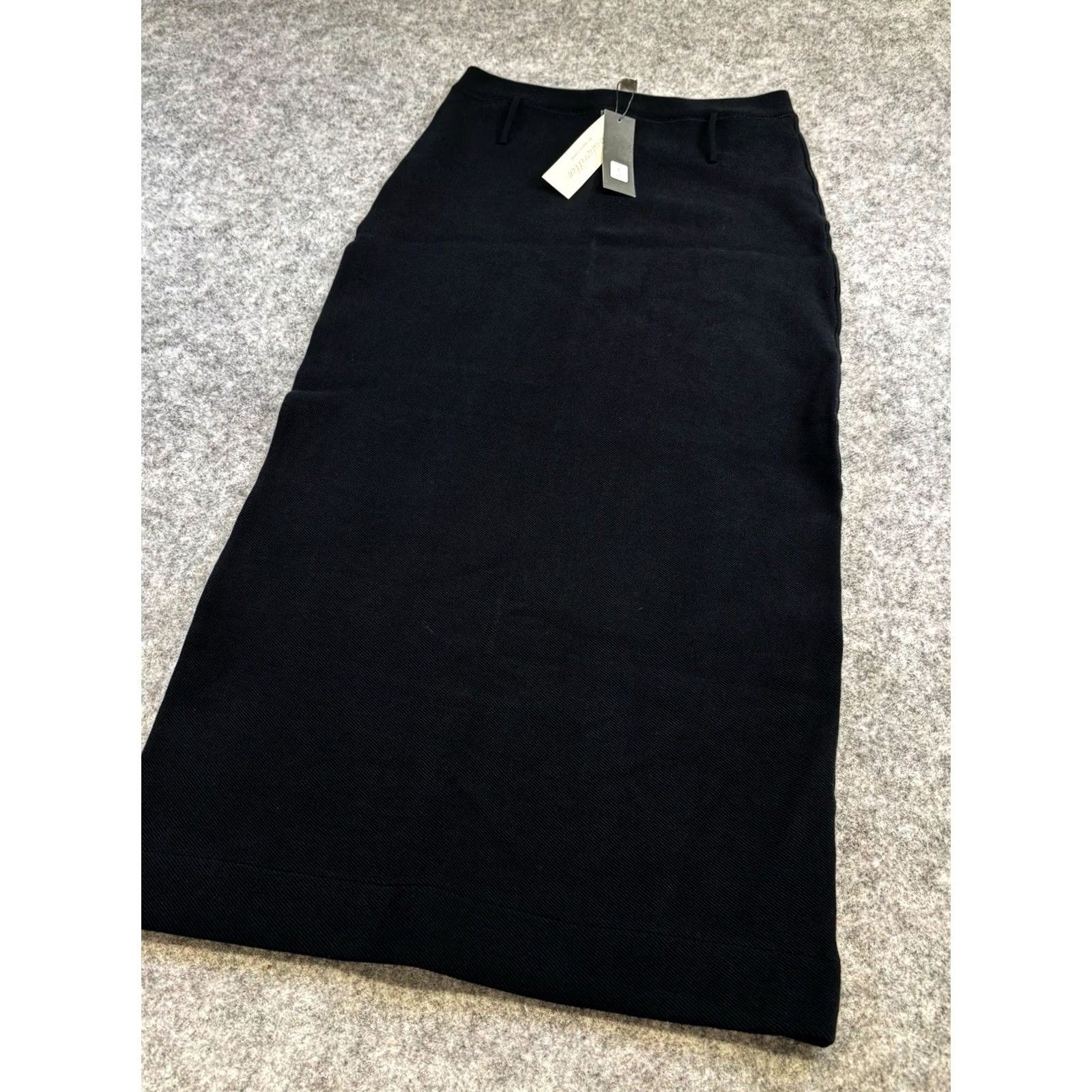 Vintage Handwritten Pencil Skirt Women’s Black BNWT Small MIDI Elastic Cotton Elastane Size 28" / US 6 / IT 42 - 3 Thumbnail