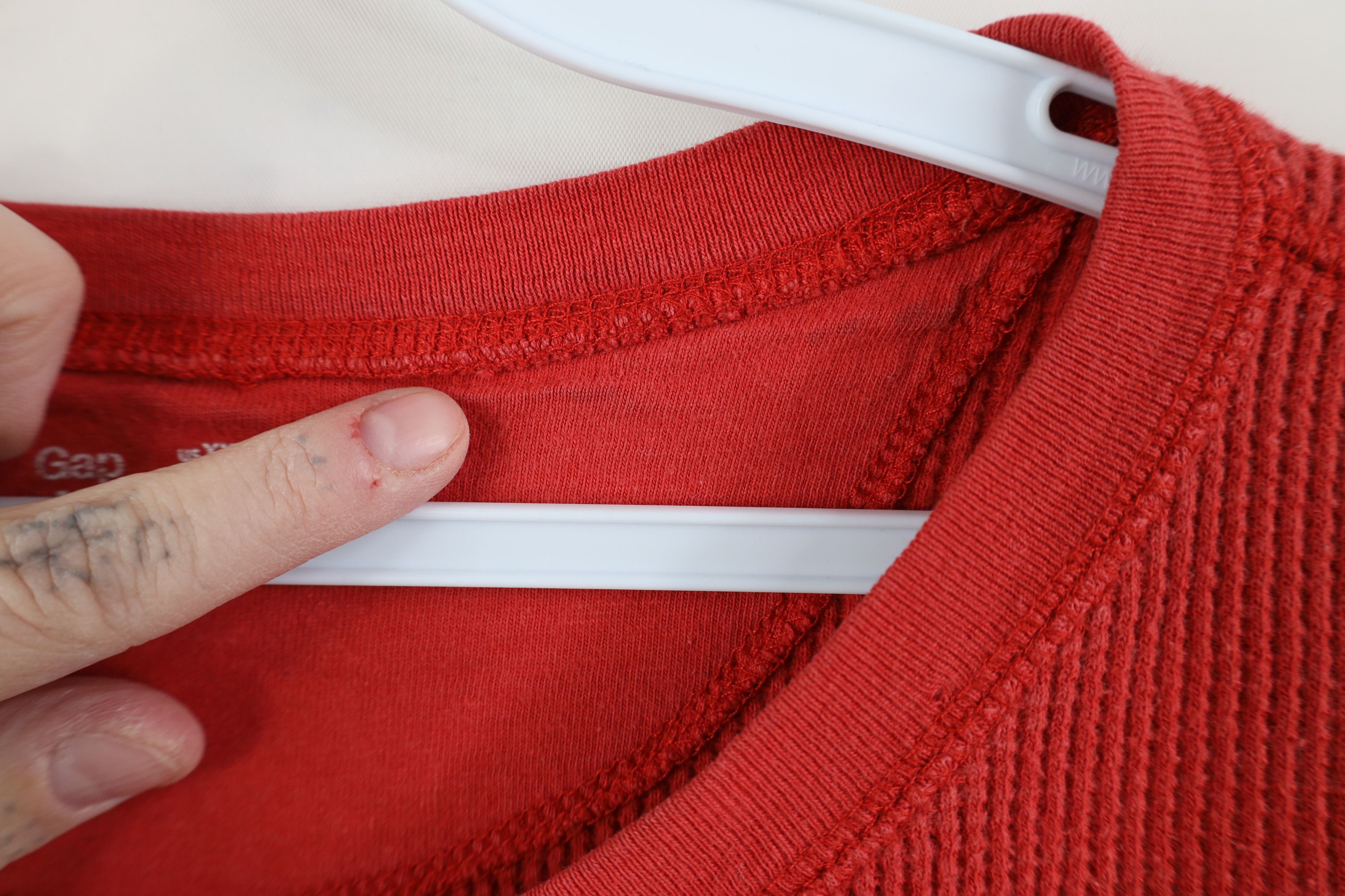 Gap Vintage Y2K Gap Thermal Waffle Knit Long Sleeve T-Shirt Size US XXL / EU 58 / 5 - 5 Thumbnail