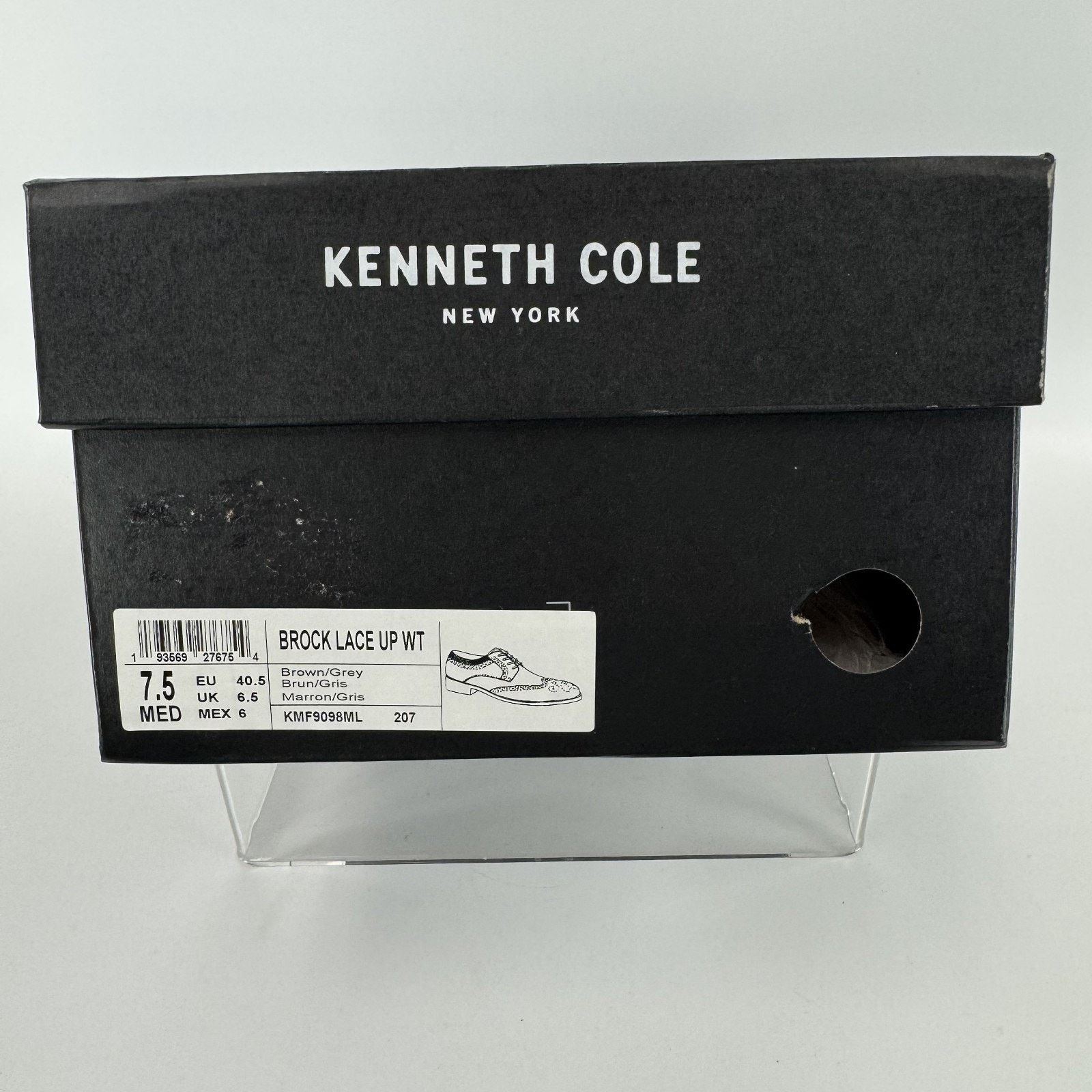 Kenneth Cole Kenneth Cole Men's Brock Wing Tip Lace Up 7.5 M Dress Shoes Size US 7.5 / EU 40-41 - 3 Thumbnail