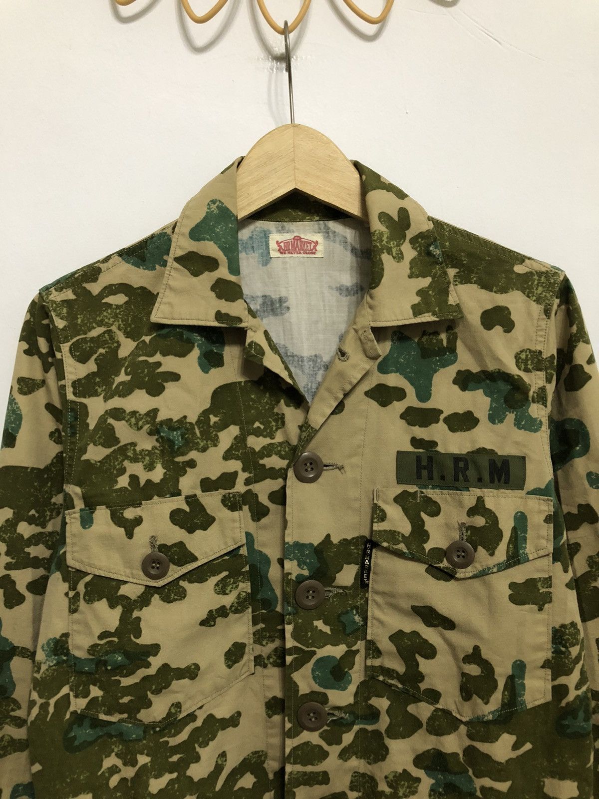 HOLLYWOOD RANCH MARKET × Japanese Brand Vintage HR Market Overshirt Frog Camo Size US S / EU 44-46 / 1 - 2 Thumbnail