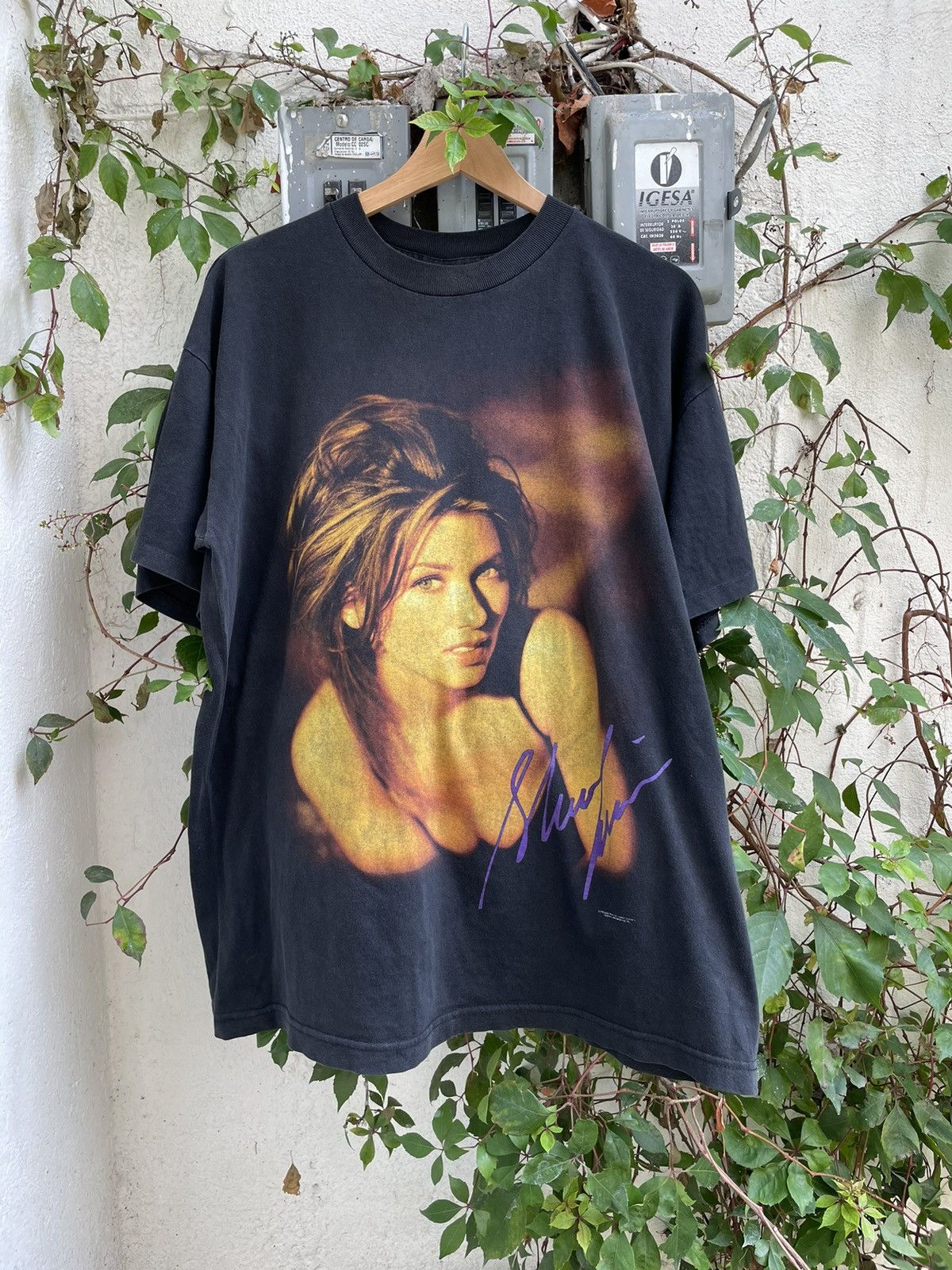 1990x Clothing × Band Tees × Vintage 1998 Shania Twain Big Face 