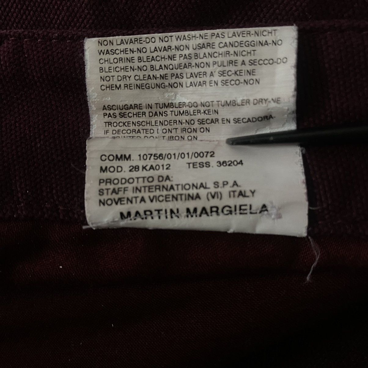 Maison Margiela Maison Margiela AW07 Burgundy Chinos Size US 30 / EU 46 - 6 Thumbnail