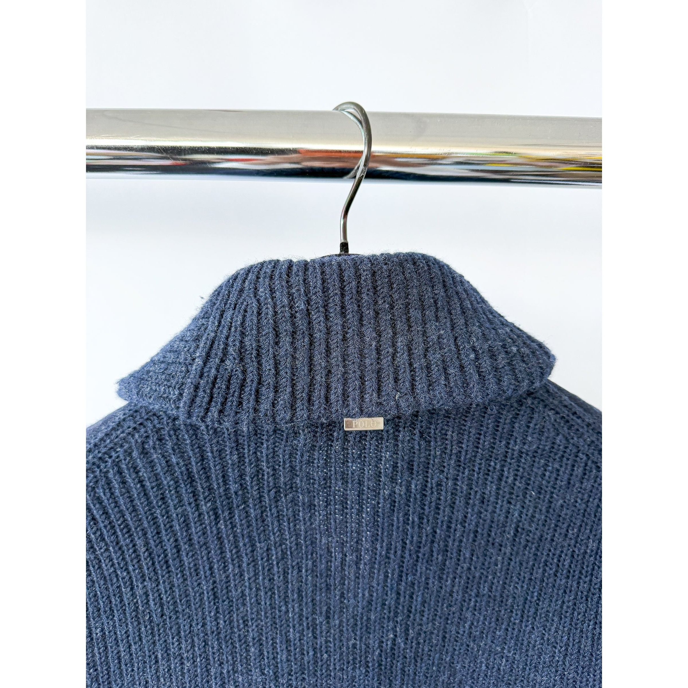 Polo Ralph Lauren Ralph Lauren Polo Shawl Navy Wool Cardigan Size US XS / EU 42 / 0 - 6 Thumbnail