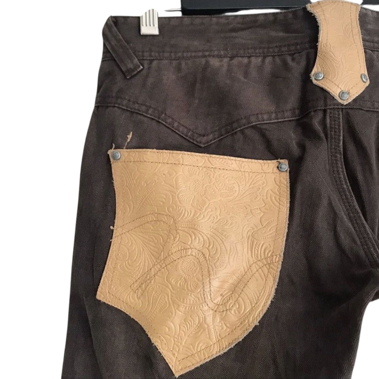 Nicole Club Nicole Club For Men Denim Flares Leather Pocket Size US 32 / EU 48 - 3 Thumbnail