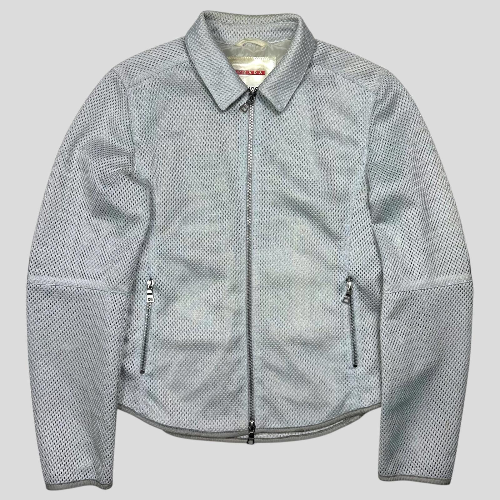 Prada Prada Sport SS00 Technical Mesh + Leather Moto Jacket - IT44 Size M / US 6-8 / IT 42-44 - 3 Thumbnail