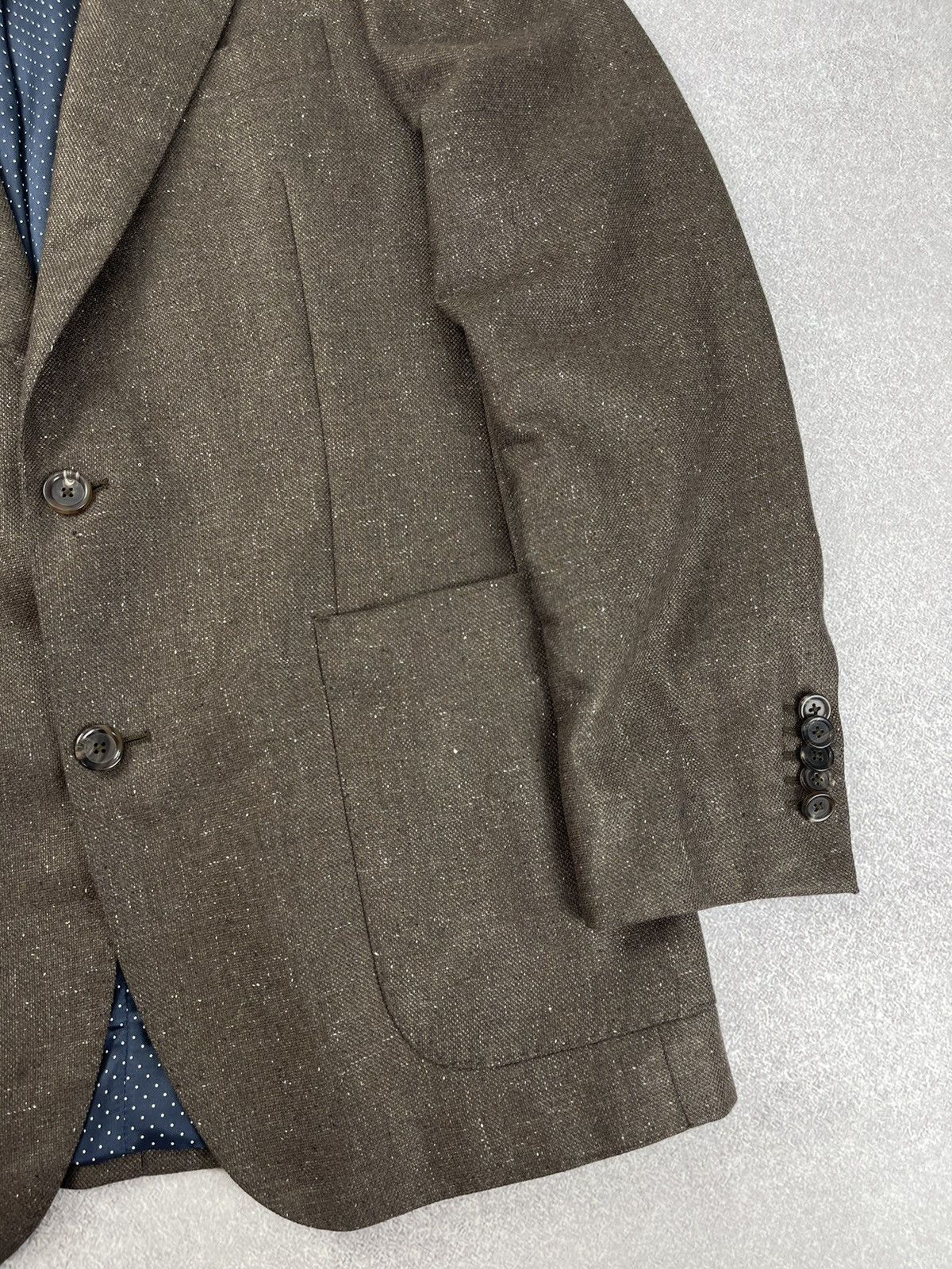 Designer Pelikamo Zurich Silk/Wool Blazer Jacket Men’s Size US M / EU 48-50 / 2 - 2 Thumbnail