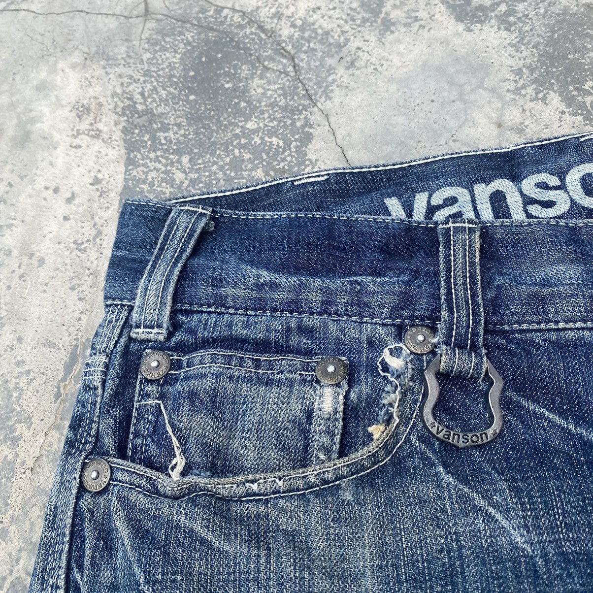Vanson Leathers VANSON LEATHERS Distressed Patches Jeans Size US 31 - 12 Thumbnail