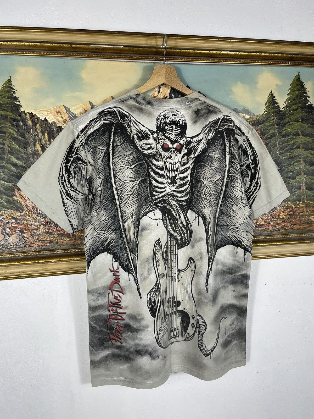 Band Tees × Iron Maiden × Vintage VINTAGE IRON MAIDEN AOP ALL OVER PRINT TEE T SHIRT Size US M / EU 48-50 / 2 - 8 Thumbnail