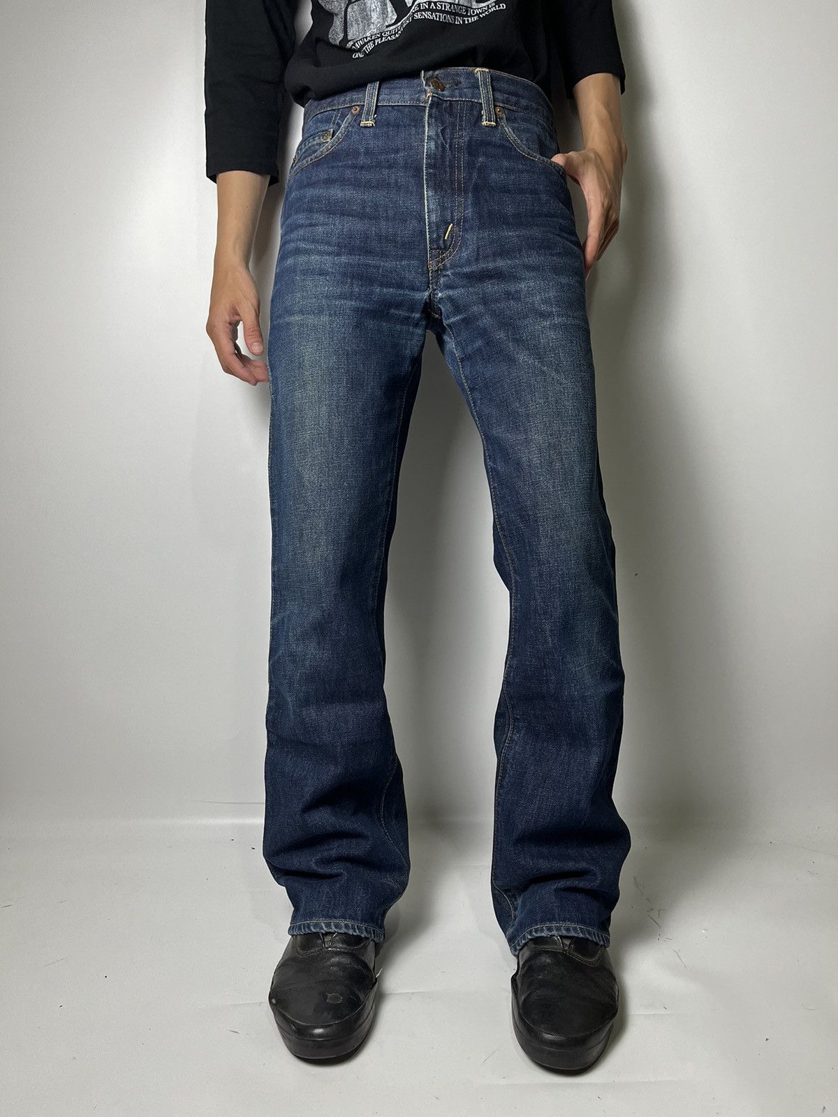Levi's size 30x30 vintage 90s levis 517 flared denim jeans pant Size US 30 / EU 46 - 2 Thumbnail