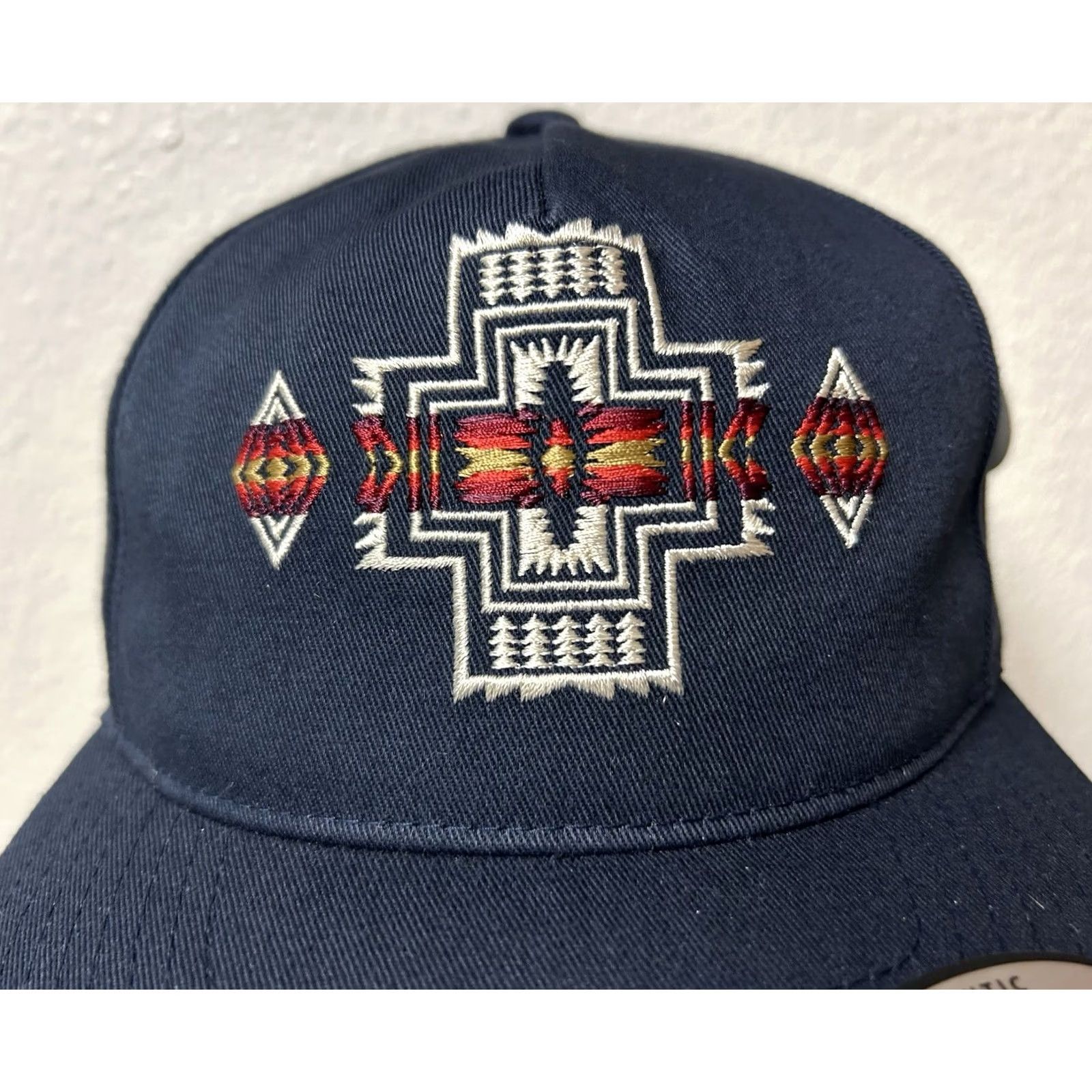 Pendleton VINTAGE Pendleton Harding Pattern Snapback Hat Embroidered Aztec Southwest Pattern Size ONE SIZE - 2 Thumbnail