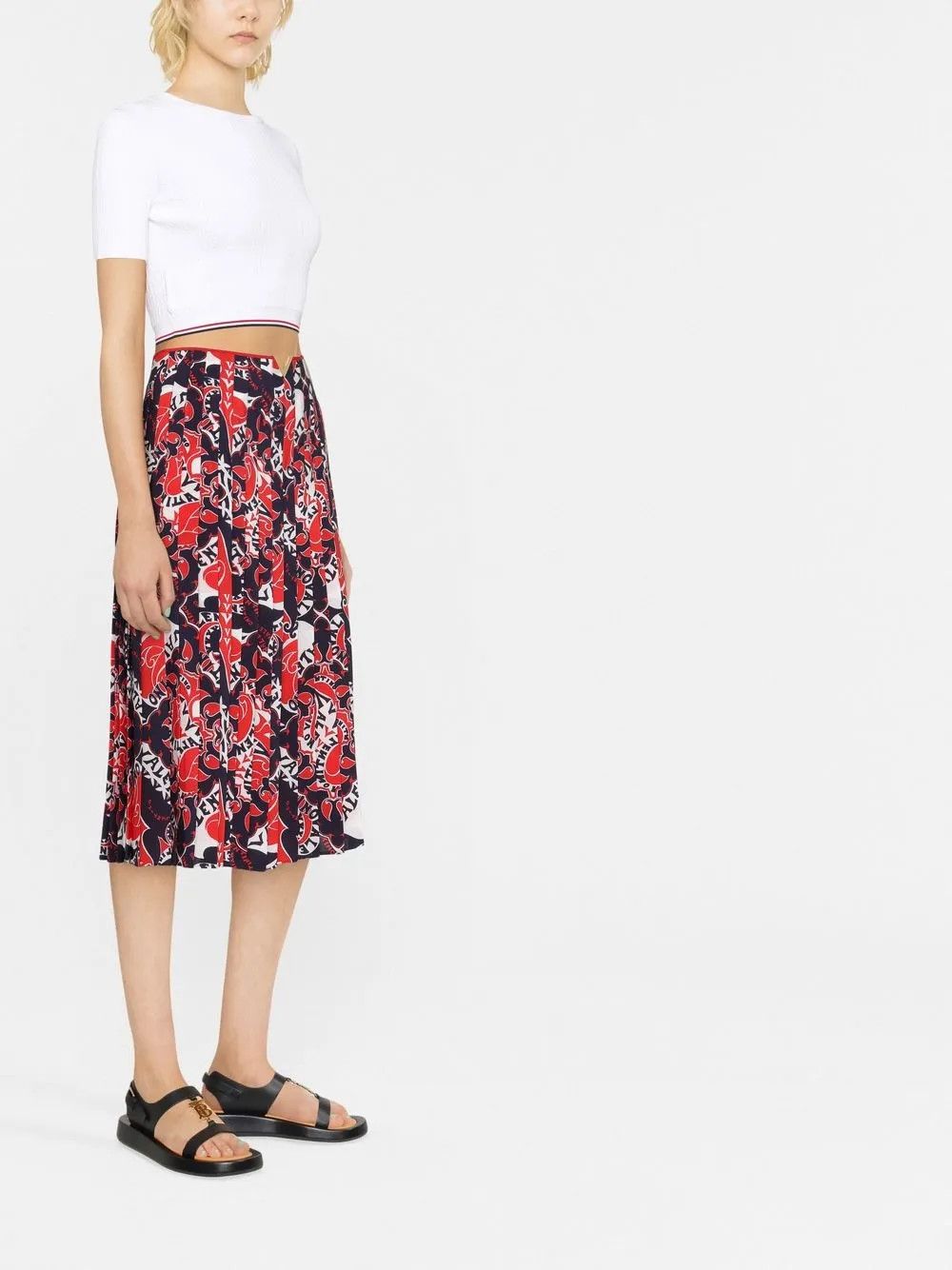 Valentino o1y0326 Midi Skirt in Multicolor Size 27" / US 4 / IT 40 - 3 Thumbnail