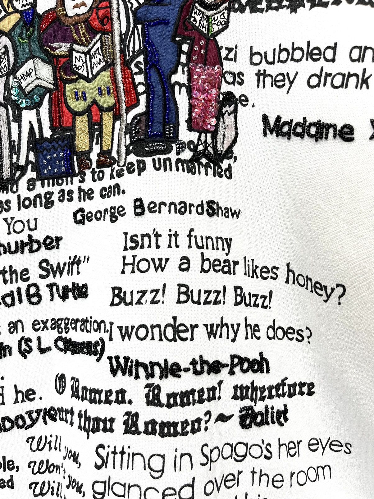 Designer ASHIYA Art Vintage Famous Poems Quotes Mock Neck Sweatshirt Size US M / EU 48-50 / 2 - 10 Thumbnail