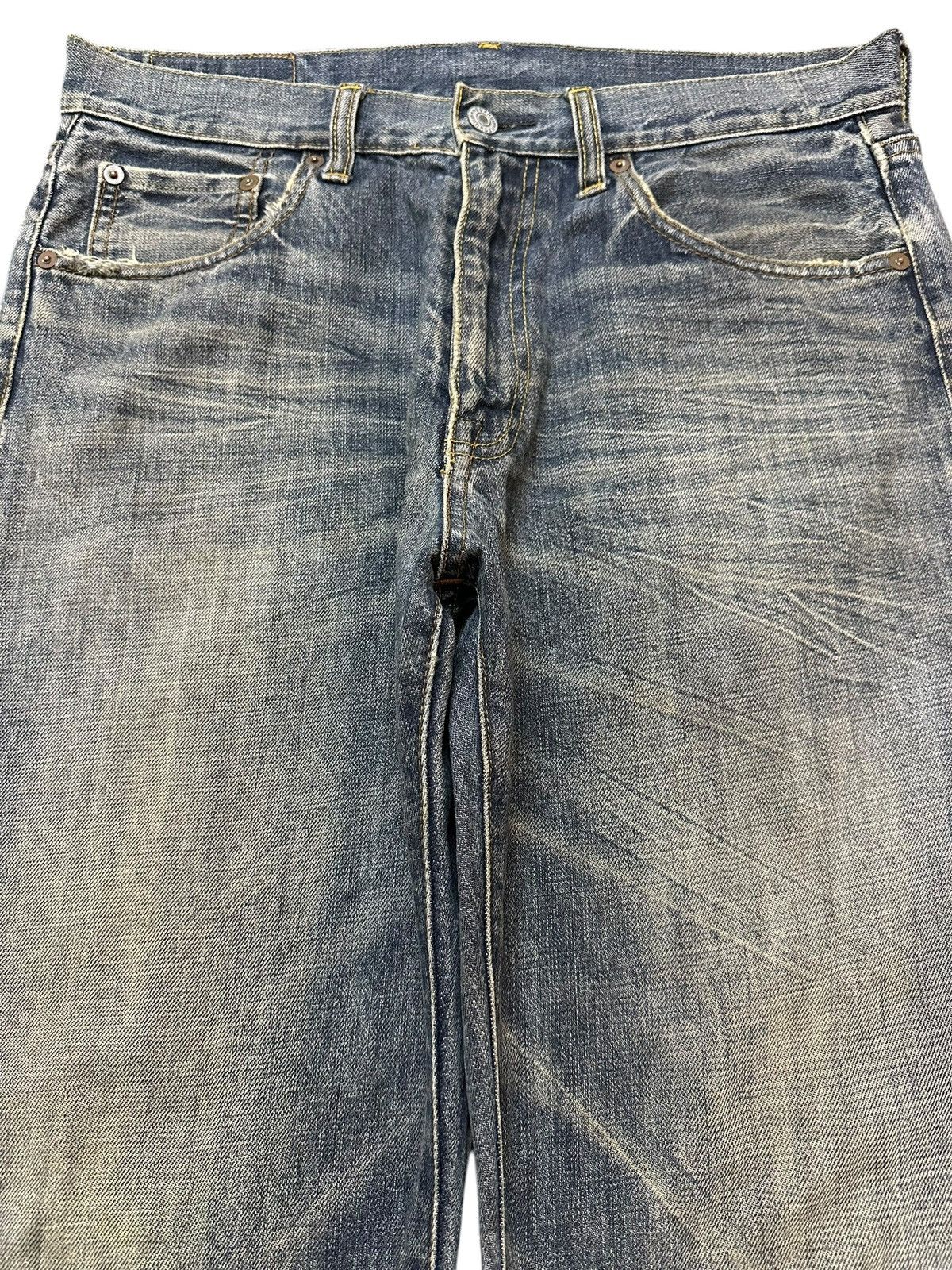 Japanese Brand Vintage Japanese Brand Blue Mud Wash Style Baggy Jeans Size US 32 / EU 48 - 3 Thumbnail