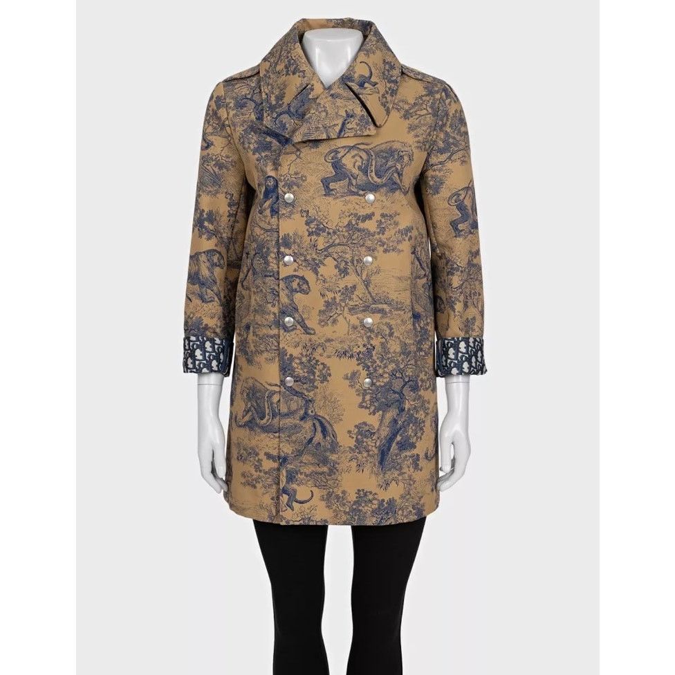 Dior Christian Dior Brown Signature Print Trench Coat Sz. 36 Size XS / US 0-2 / IT 36-38 - 1 Thumbnail