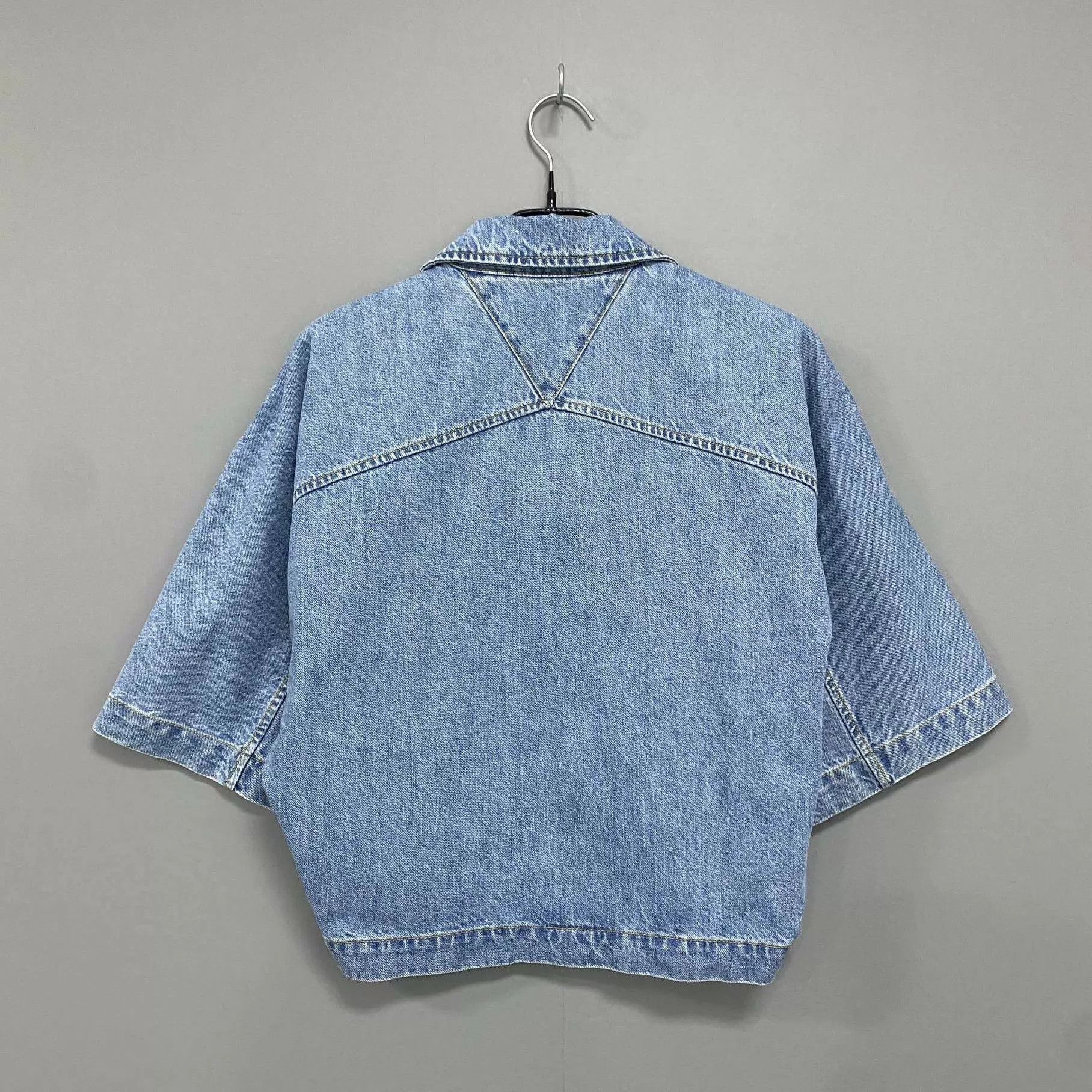 Bottega Veneta BV Oversized Denim Short-Sleeve Jacket Women's 38 99 New Size XS / US 0-2 / IT 36-38 - 3 Thumbnail