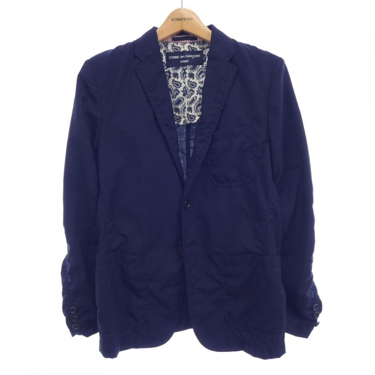 Comme des Garcons Homme Jacket Tailored Wool Long Sleeve Navy Size US XS / EU 42 / 0 - 1 Thumbnail