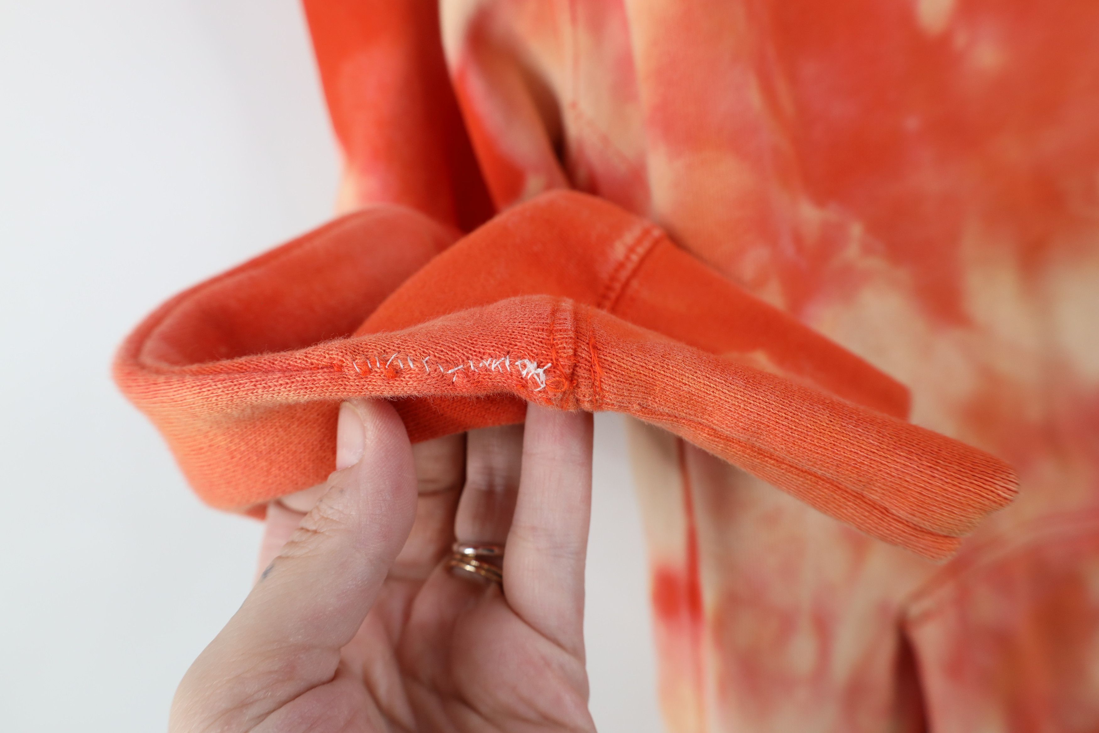 Vintage Vintage Streetwear Blank Acid Wash Hoodie Sweatshirt Orange Size US L / EU 52-54 / 3 - 8 Thumbnail