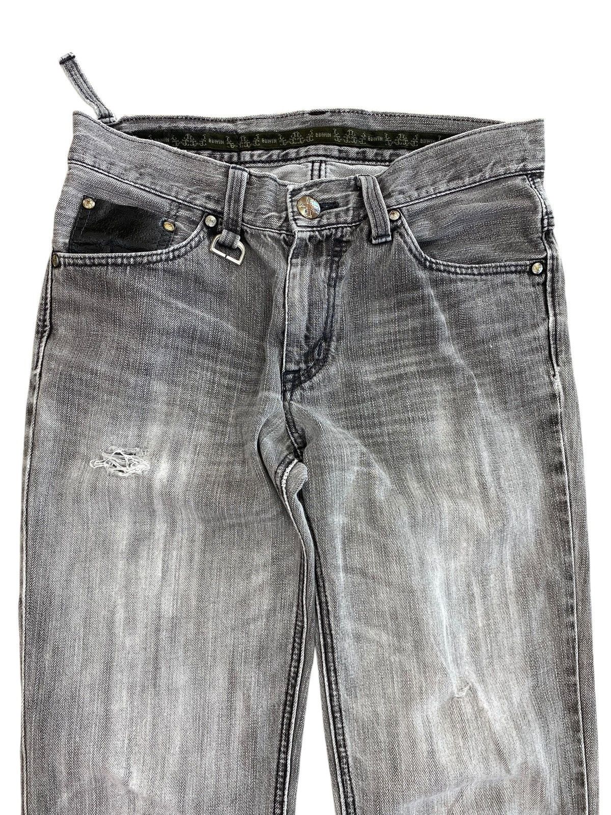 Edwin Vintage Edwin 422 Faded Wash Ripped Jeans Size US 30 / EU 46 - 2 Thumbnail