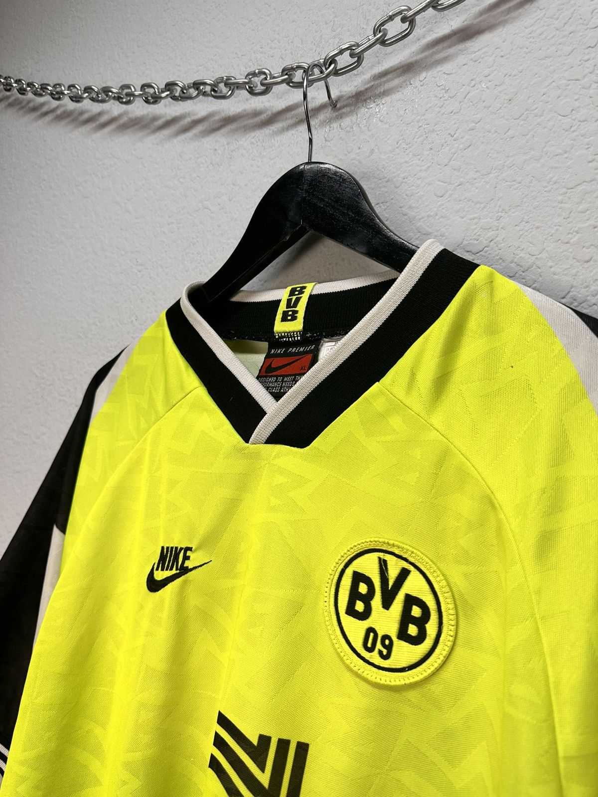 Nike Vintage Nike Borussia Dortmund BVB 1995-96 Home Jersey Size US XL / EU 56 / 4 - 3 Thumbnail