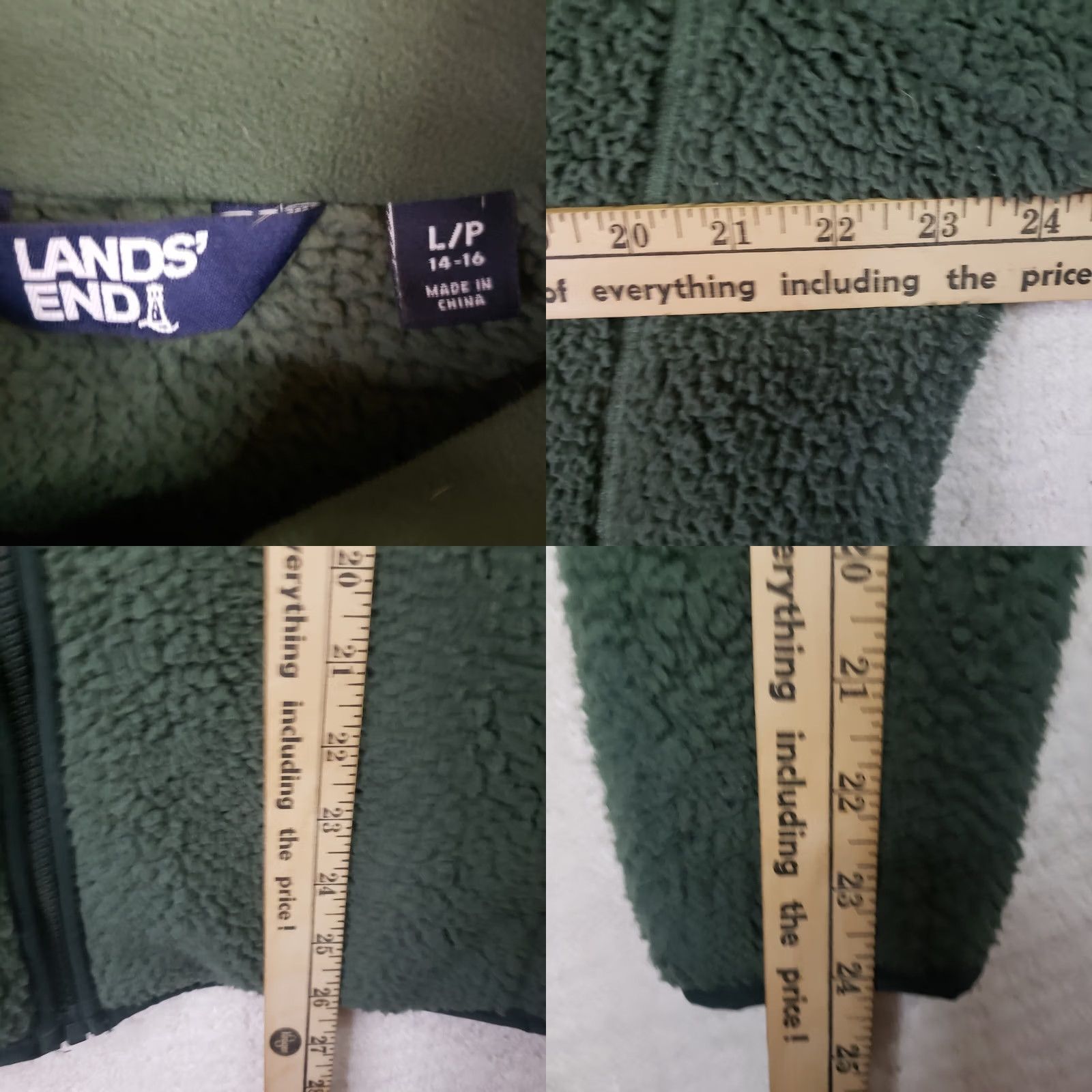 Lands' End Lands' End Womens Jacket Green Full Zip Fleece Pockets Cozy EUC L/P Short Sleeve? (Note: This response seems incorrect) Size L / US 10 / IT 46 - 8 Thumbnail
