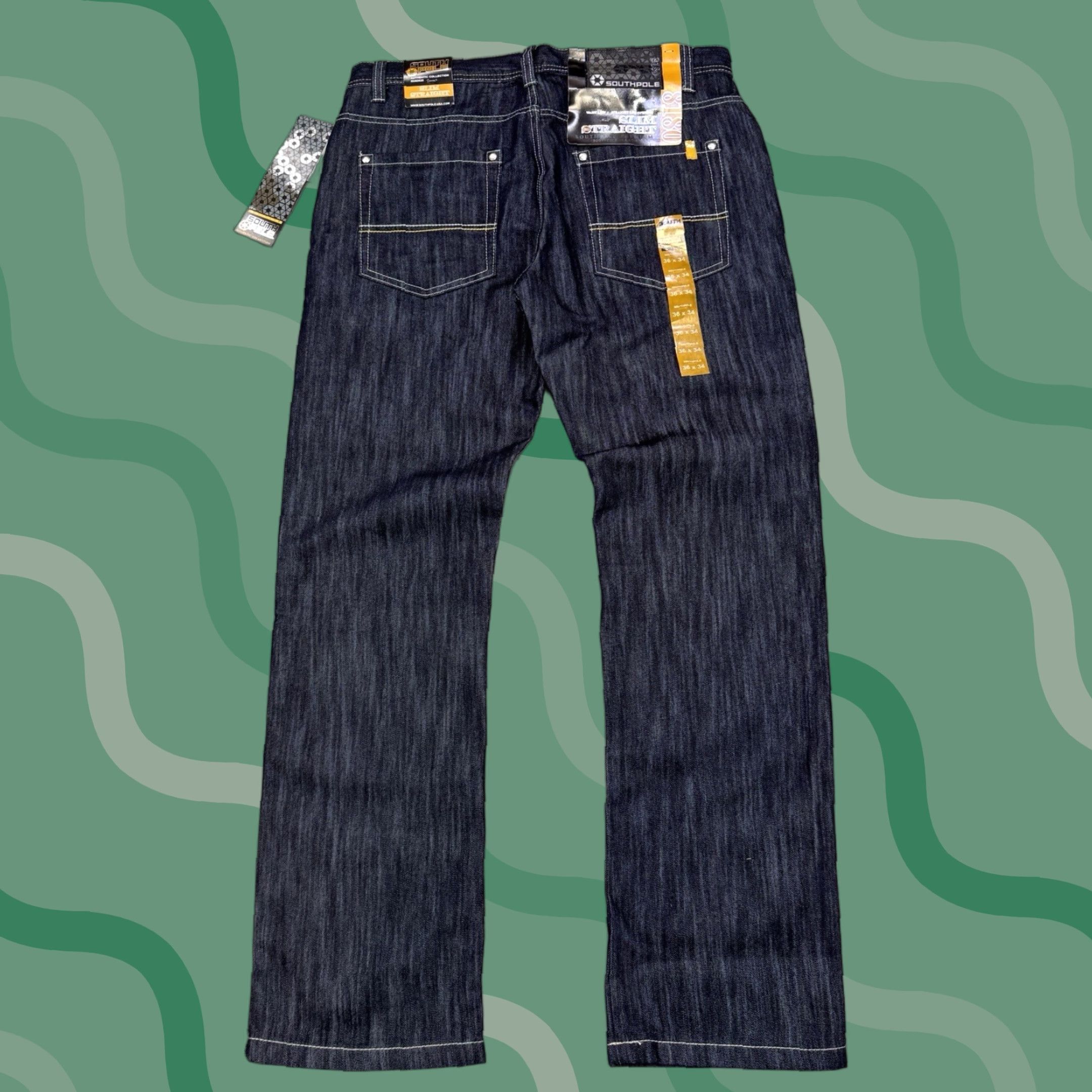 Southpole Southpole Jeans Mens 36x34 Indigo Baggy Hip Hop Y2K 90s Vintage NWT Denim Straight 5-Pocket Mid Rise Bluesock 34in Inseam Mens Size US 36 / EU 52 - 1 Thumbnail