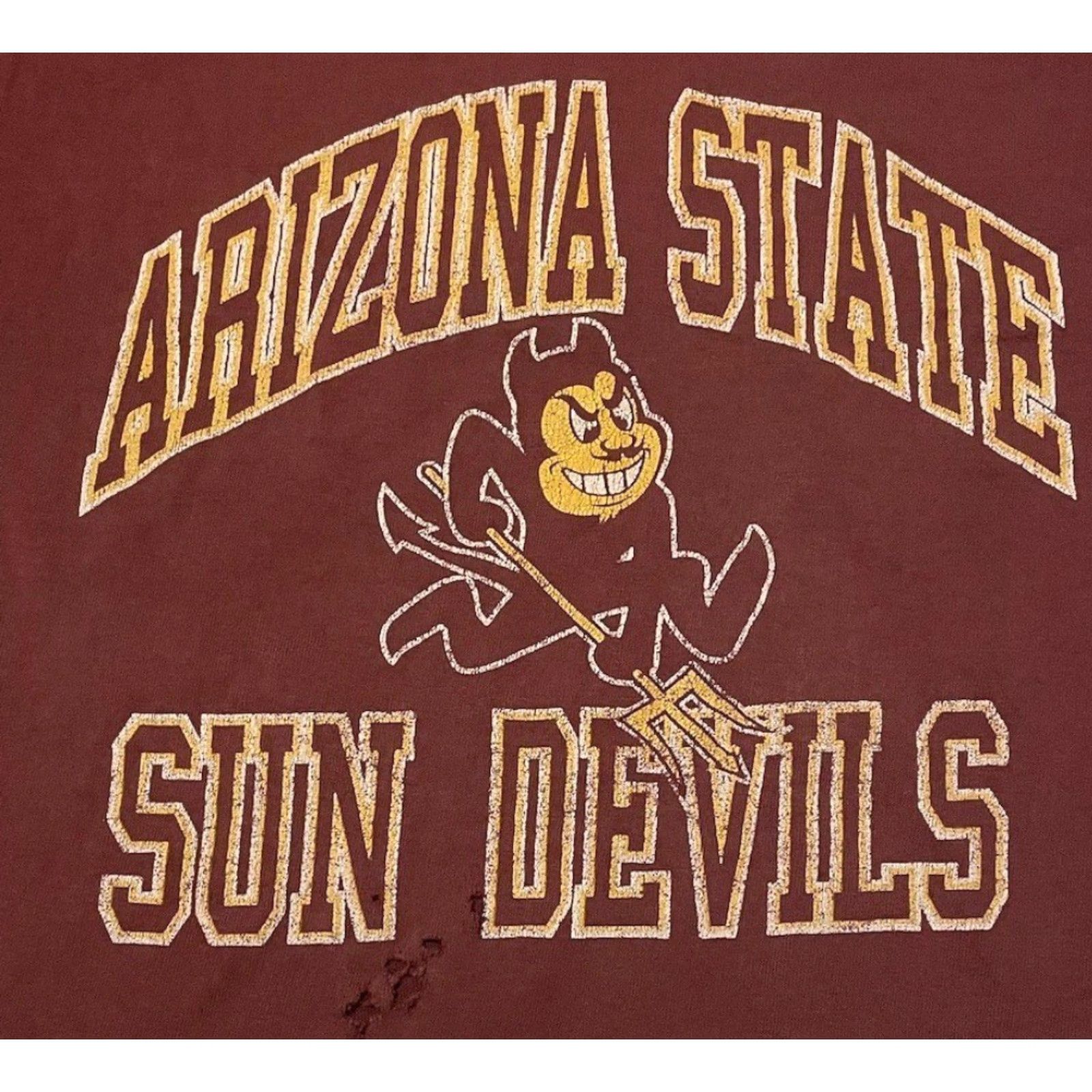 Vintage VINTAGE ASU Sun Devils T-Shirt S Red 90s Grunge Arizona State University PE College Sports Vintage Shirt Mens Size US S / EU 44-46 / 1 - 2 Thumbnail