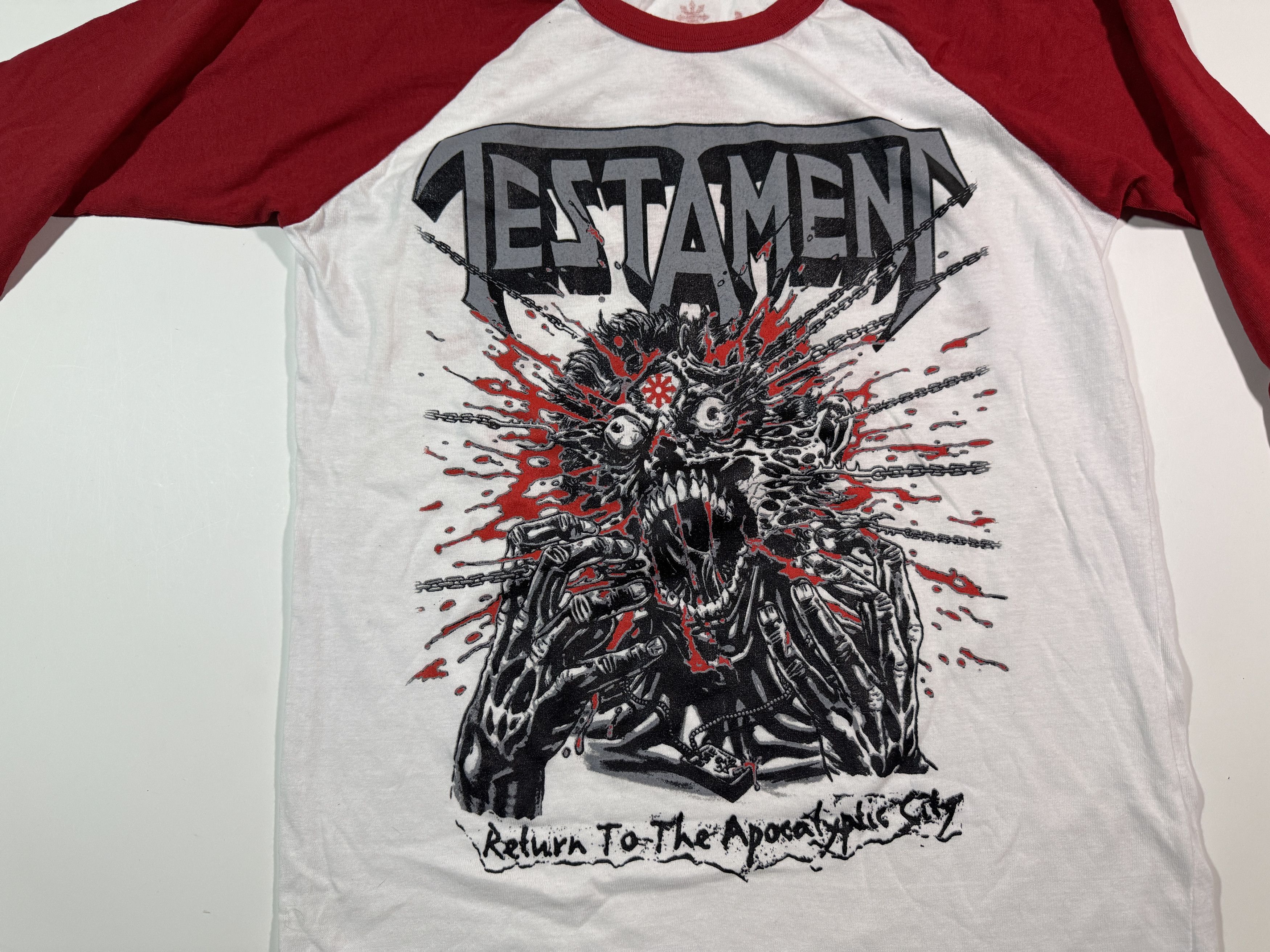 Band Tees Testament Return to the Apocaliptic City 3/4 Sleeve Raglan Size US M / EU 48-50 / 2 - 3 Thumbnail