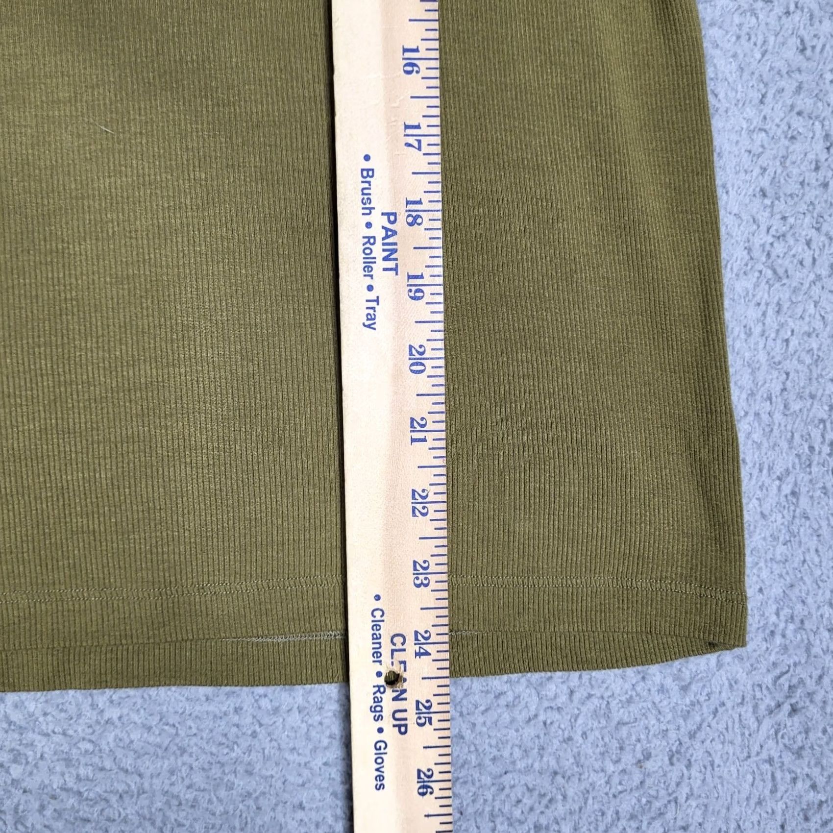 Vintage AMOUR VERT Women's top Ribbed Short sleeve Olive Green Tee Size S Shirt Regular Small Green Blouse Womens Size S / US 4 / IT 40 - 5 Thumbnail
